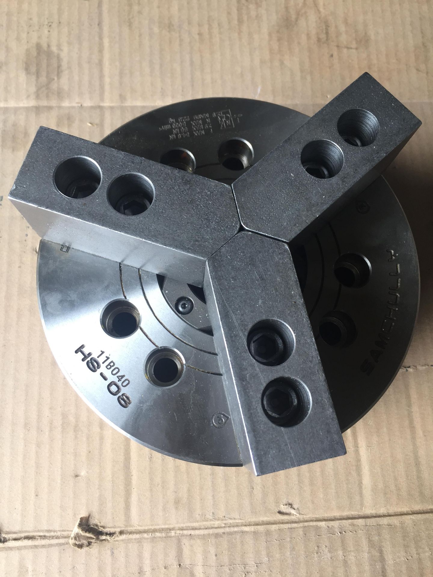 New Samchully HS-08 CNC High Speed Open Center 3-Jaw Chuck