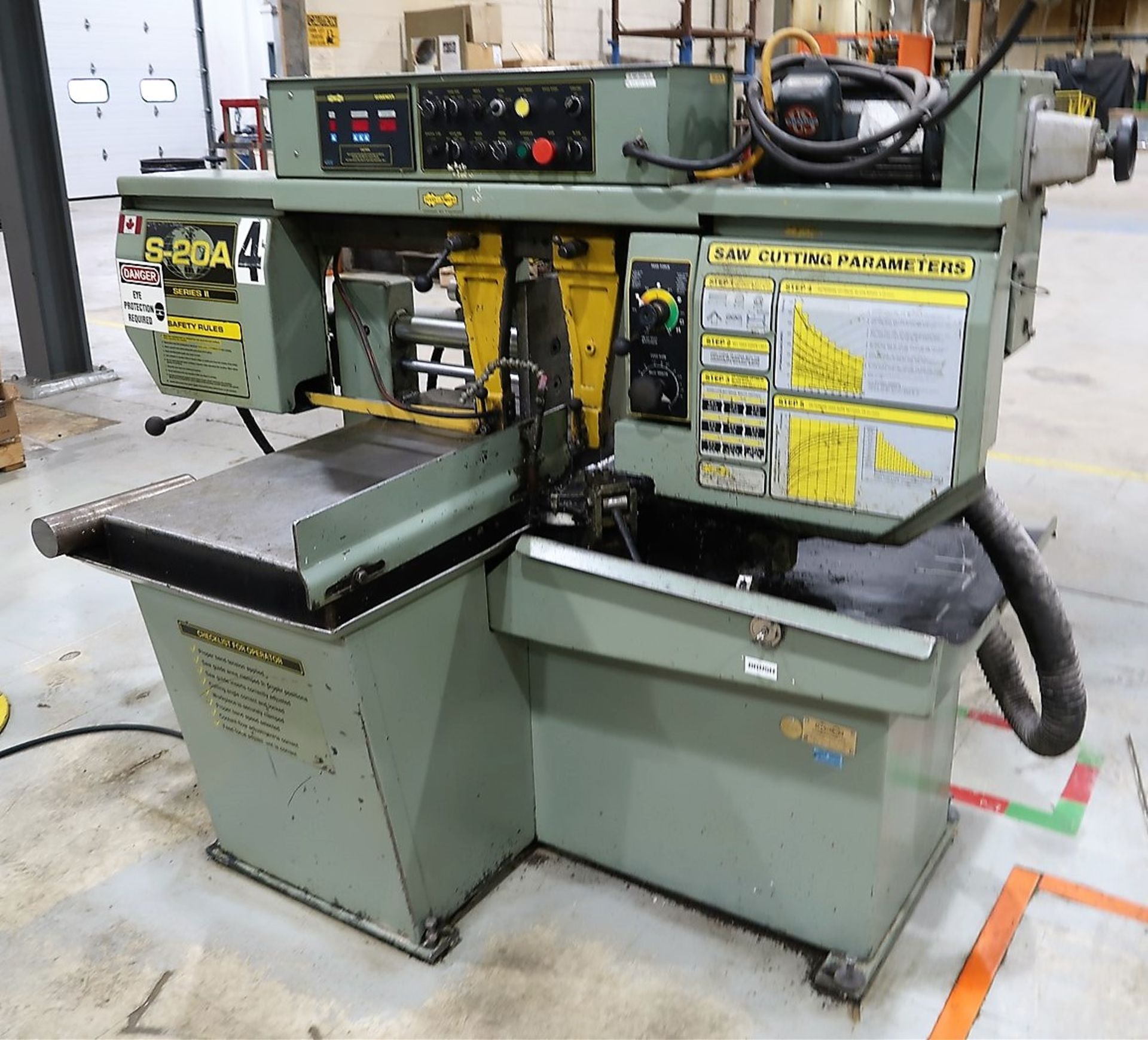 HYD-MECH S-20A AUTOMATIC HORIZONTAL BANDSAW, 20 IN. X 20 IN. CAPACITY, 20 IN. ROUNDS, AUTO FEED - Image 8 of 10