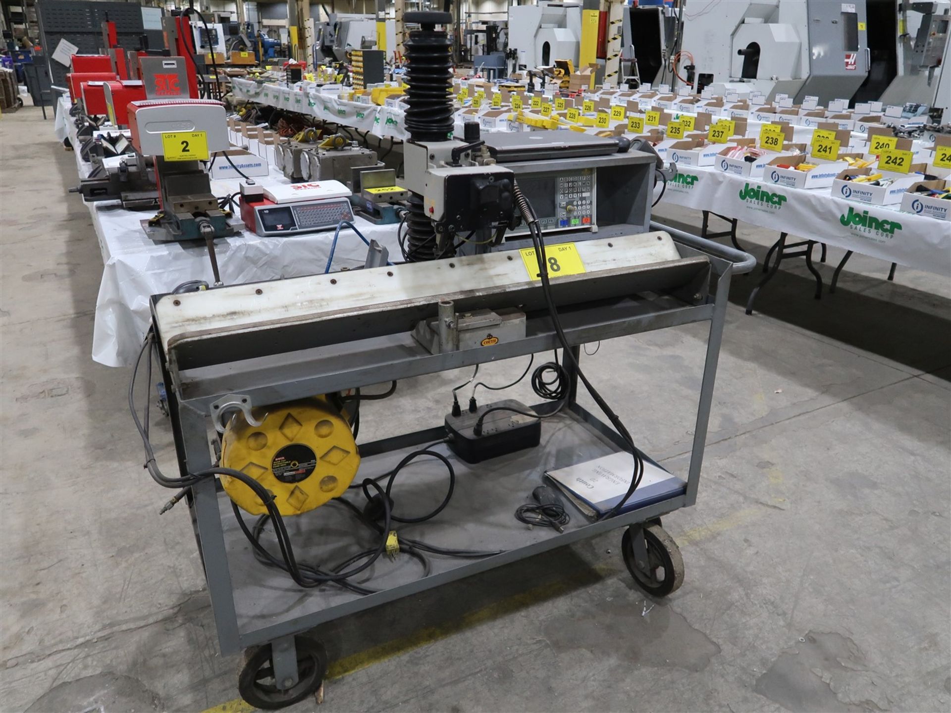 COUTH MC2000T PORTABLE MARKING MACHINE W/CART, AIRHOSE REELS, ETC. - Image 2 of 4