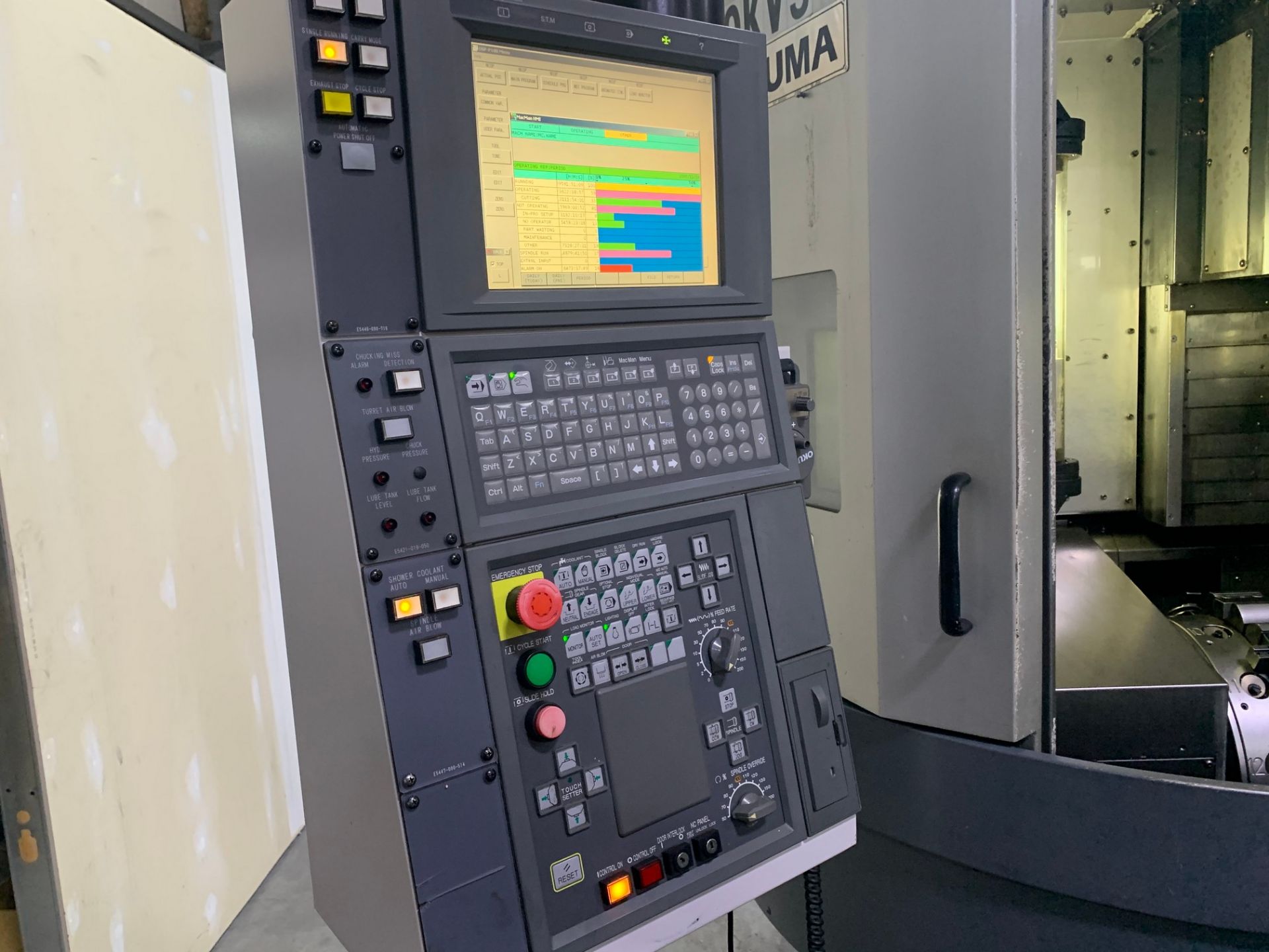 2005 OKUMA LVT-300 CNC VERTICAL TURNING CENTER, OKUMA OSP-P100L CNC CONTROLLER, 12-STATION VDI - Image 6 of 15