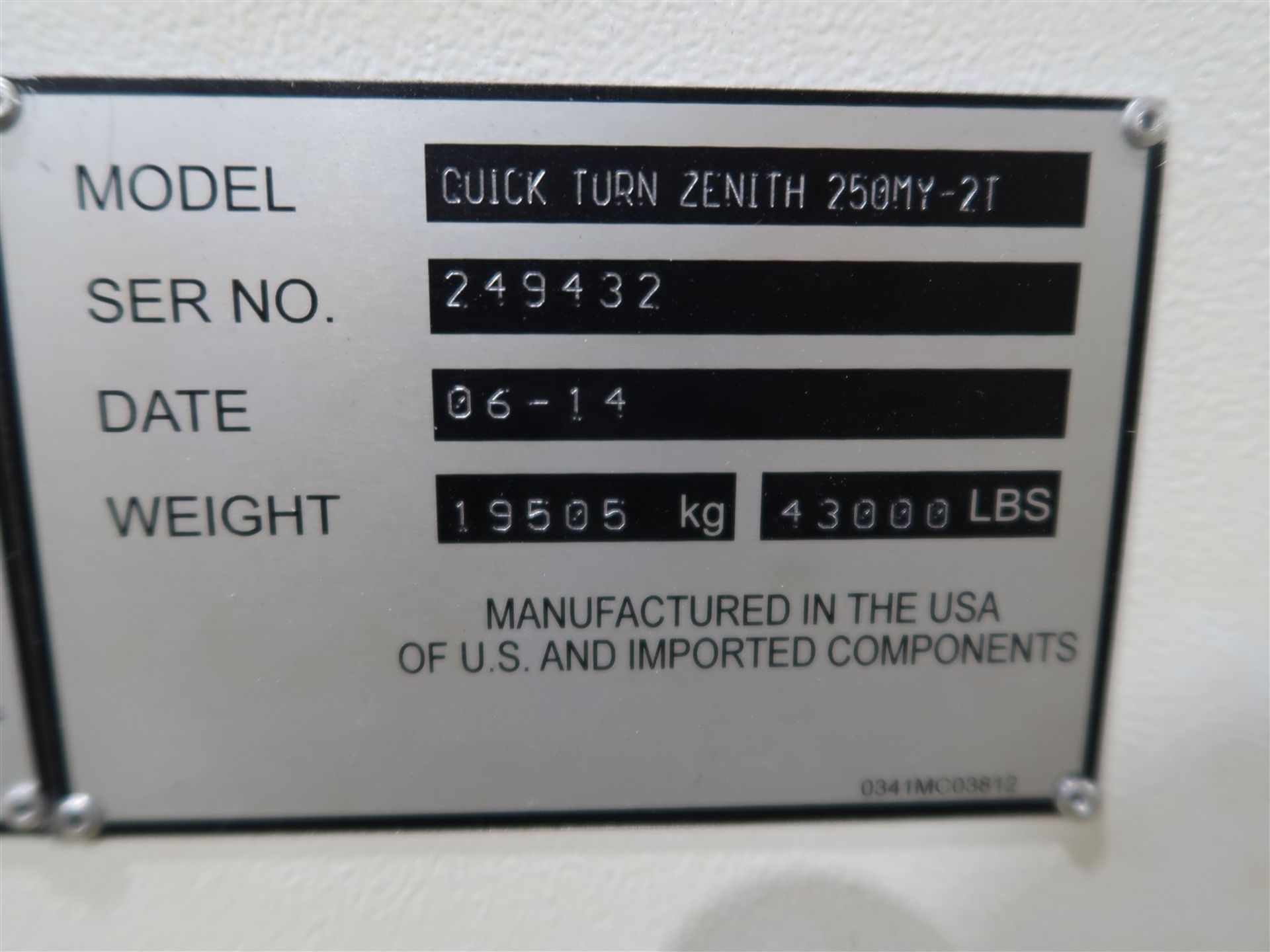 2014 MAZAK CNC QUICK TURN QTZ 250MY-2T MULTI-TURN DUAL SPINDLE/DUAL TURRET CNC LATHE, MAZATROL - Image 26 of 30