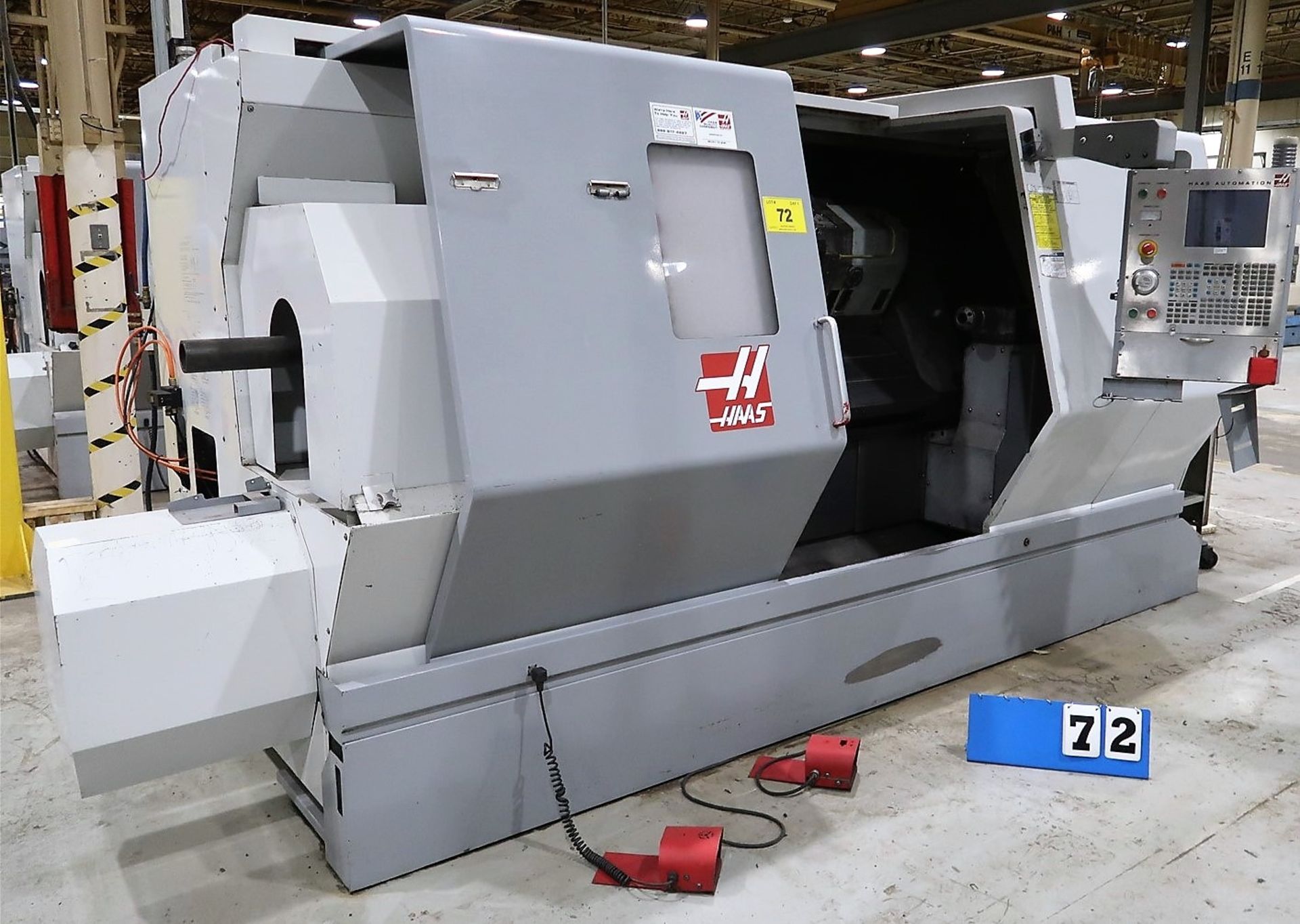 2005 HAAS SL-40TB CNC HORIZONTAL TURNING CENTER, 7.1 IN. BORE, HAAS CNC CONTROL, 10-STATION