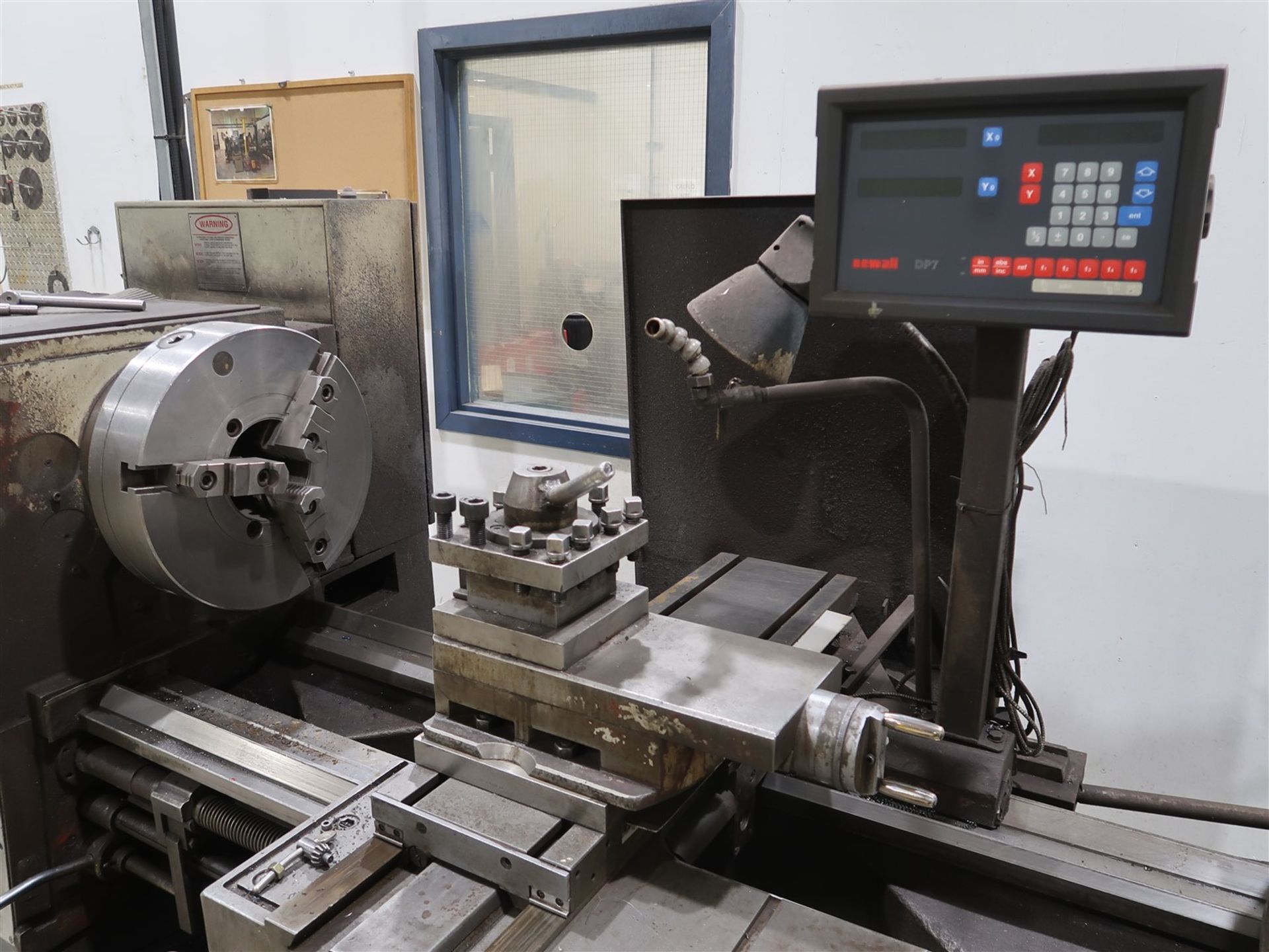 1997 FABRYKA MACHINE LATHE, MOD. TUR630A, 480 V, NEWALL DIGITAL READ OUT, 4 & 3 JAW CHUCK, (3) - Image 4 of 5