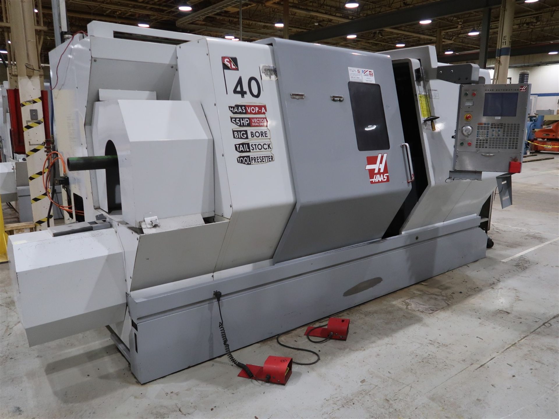 2005 HAAS SL-40TB CNC HORIZONTAL TURNING CENTER, 7.1 IN. BORE, HAAS CNC CONTROL, 10-STATION - Image 3 of 22