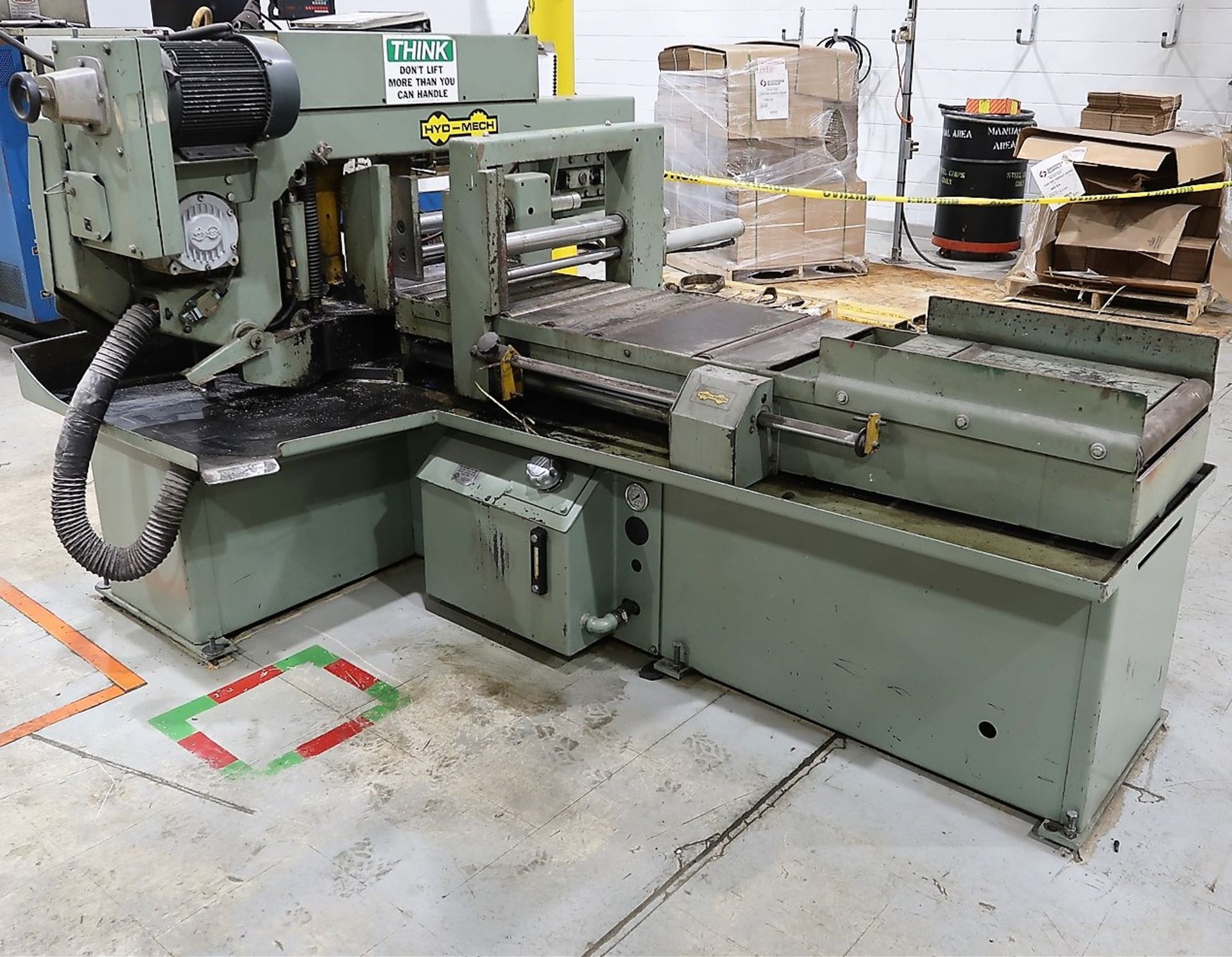 HYD-MECH S-20A AUTOMATIC HORIZONTAL BANDSAW, 20 IN. X 20 IN. CAPACITY, 20 IN. ROUNDS, AUTO FEED - Image 5 of 10