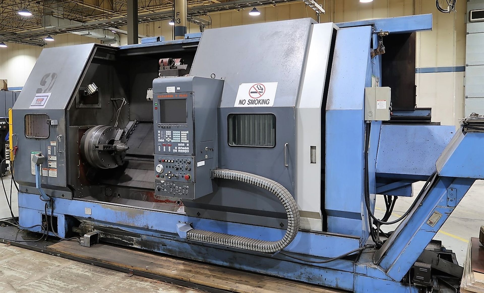 1998 MAZAK SLANT TURN 50N CNC HORIZONTAL TURNING CENTER, 7.1 IN. BORE, MAZATROL CNC CONTROL, 28 - Image 4 of 19