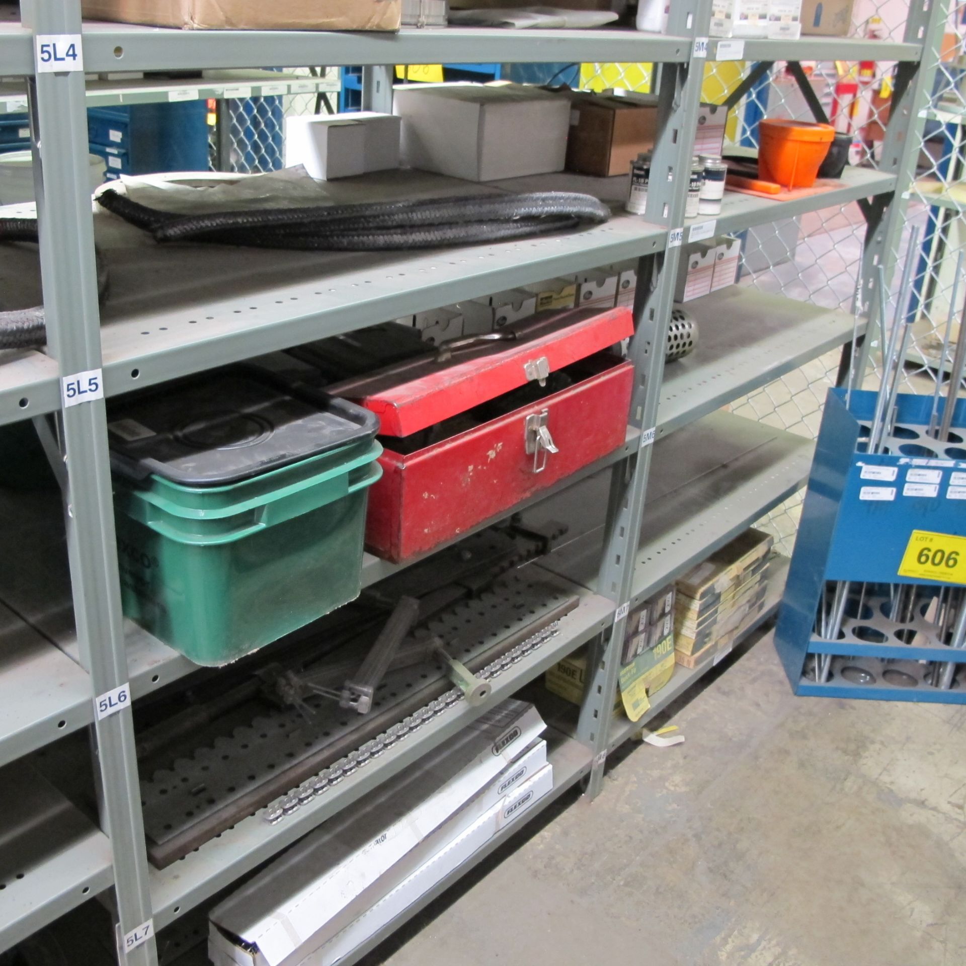 LOT OF (6) SECTIONS OF RACKING UP TO 9-LEVELS INCLUDING CONTENTS ON BOTH SIDES OF RACK, DODGE - Bild 12 aus 13
