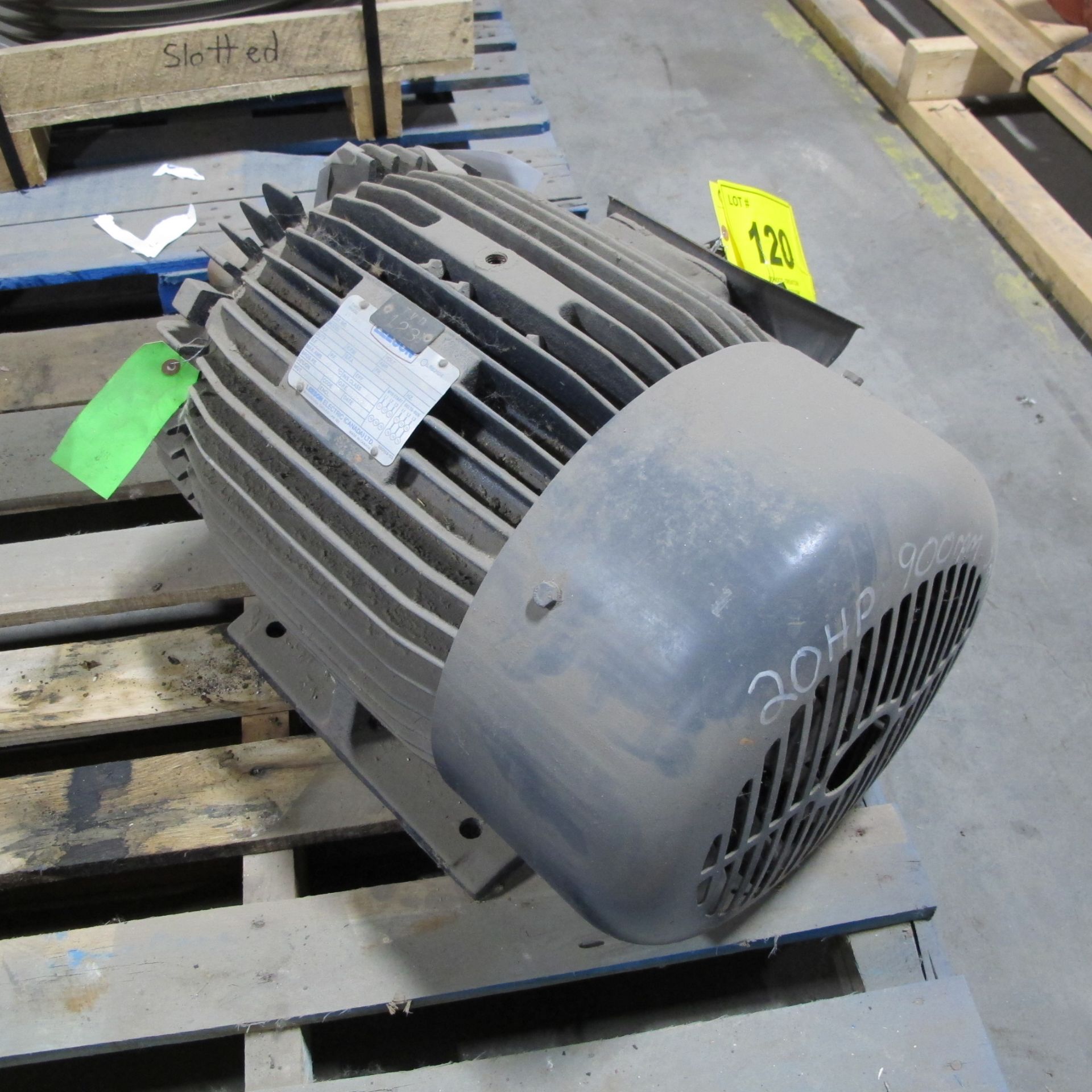LEESON 20HP MOTOR, 575V, 860 RPM, 224T FRAME, 3 PHASE (EAST BUILDING, SOUTH WAREHOUSE)