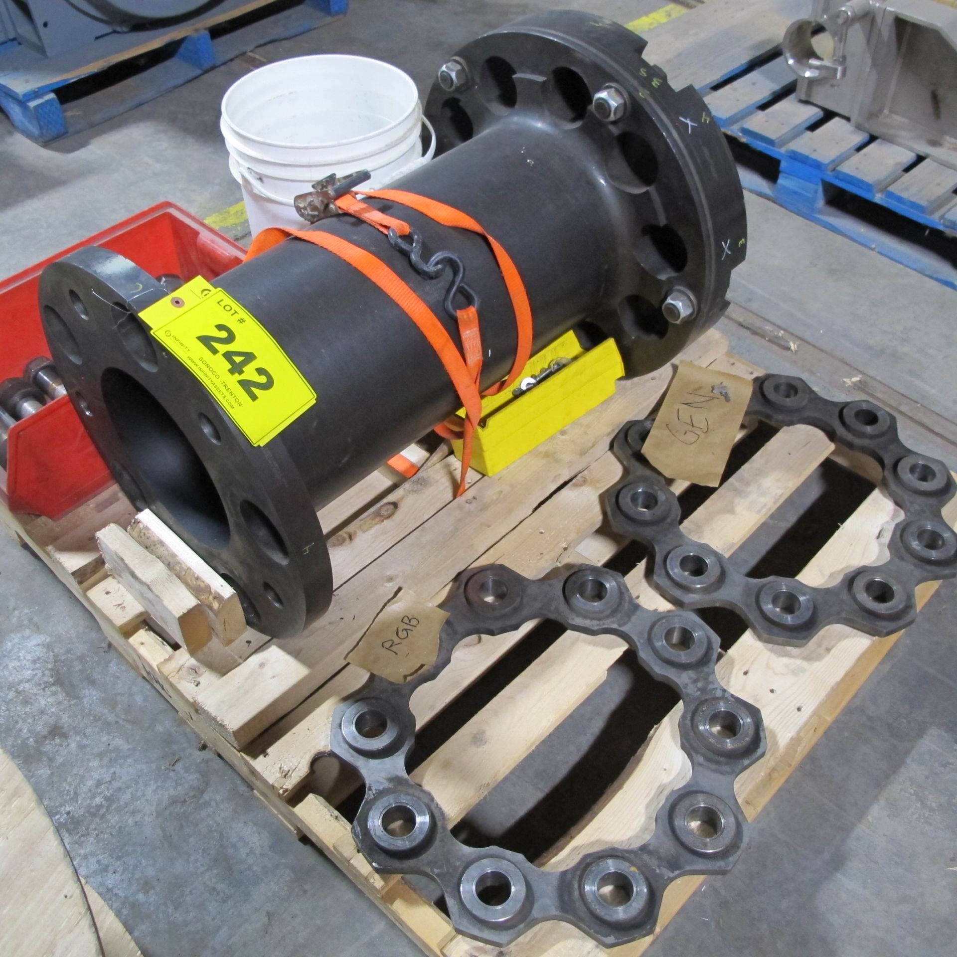 PALLET OF GENERATOR PIPE ATTACHMENTS (EAST BUILDING, SOUTH WAREHOUSE)