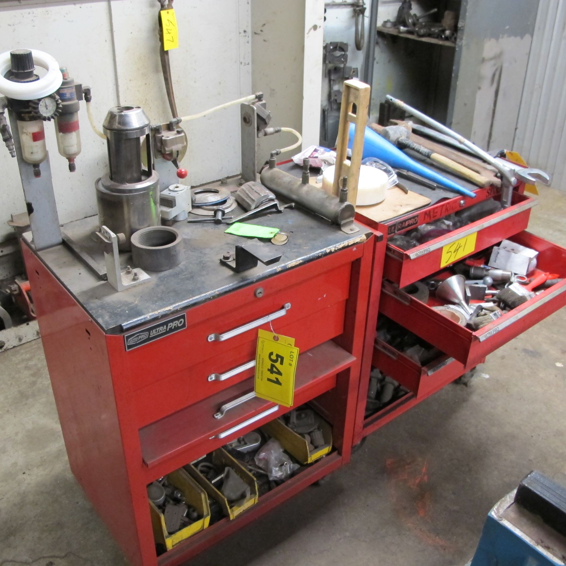 LOT OF (2) TOOLBOXES W/ TOOLS AND CONTENTS (WEST BUILDING, MACHINE SHOP)