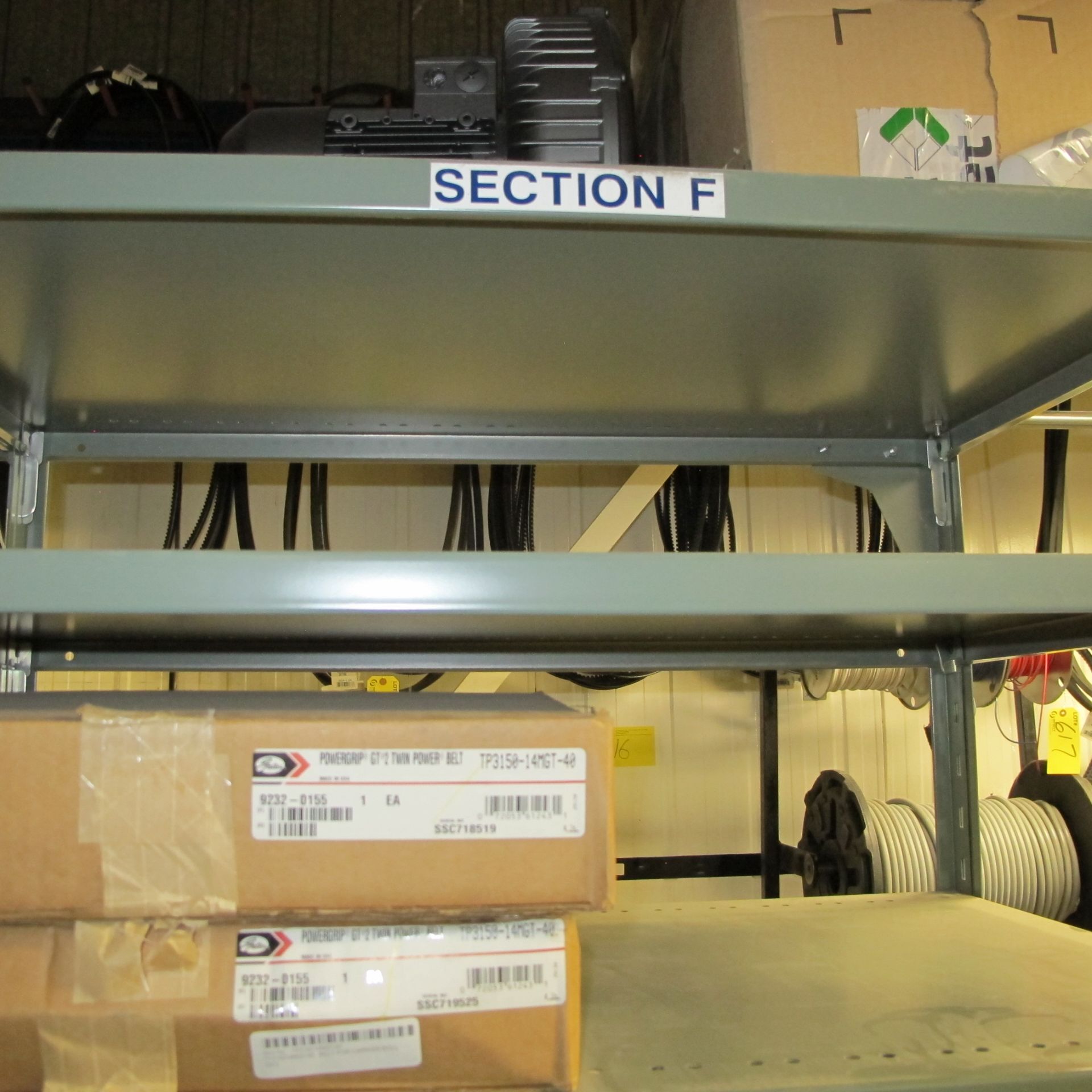LOT OF (6) SECTIONS OF RACKING UP TO 9-LEVELS INCLUDING CONTENTS ON BOTH SIDES OF RACK, MOTORS, - Bild 60 aus 63