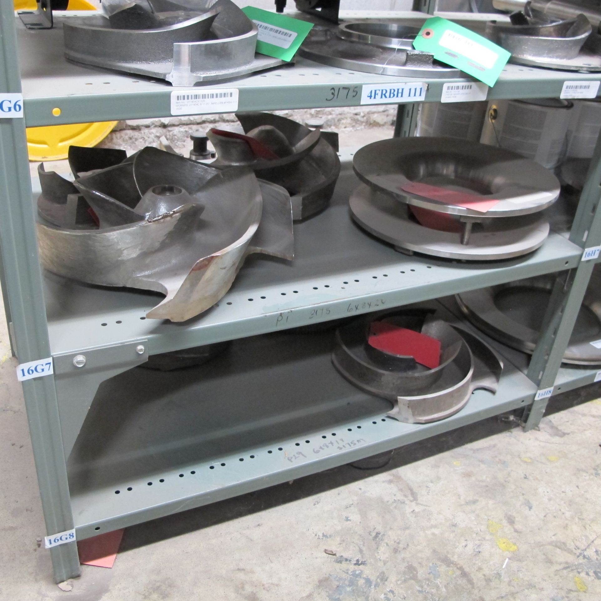 LOT OF (6) SECTIONS OF RACKING UP TO 9-LEVELS INCLUDING CONTENTS ON BOTH SIDES OF RACK, PUMP - Bild 6 aus 49