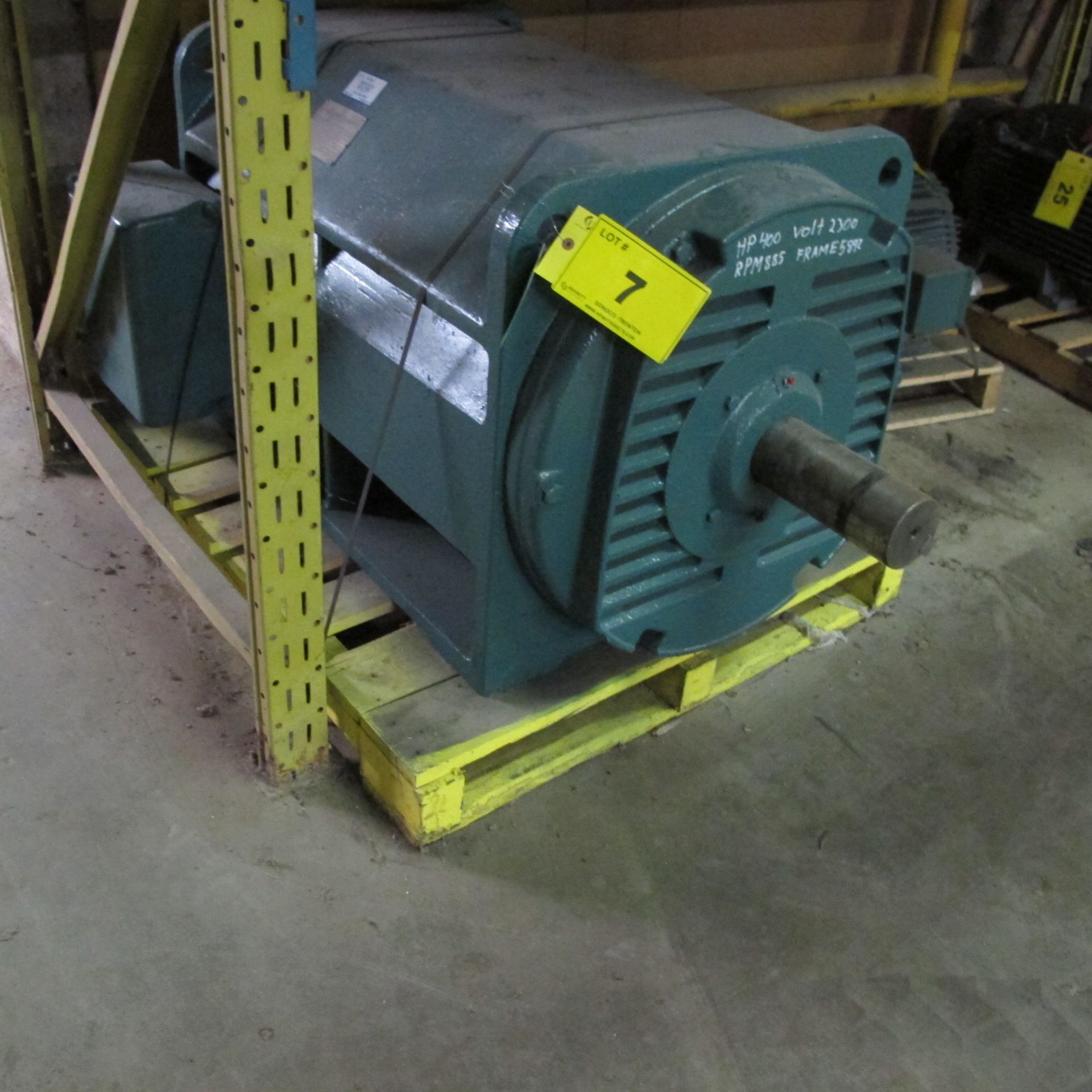 GE 400HP INDUCTION MOTOR, 2,300V, 885 RPM, 589Z FRAME, 3 PHASE (EAST BUILDING, NORTH MOTOR CRIB #1)