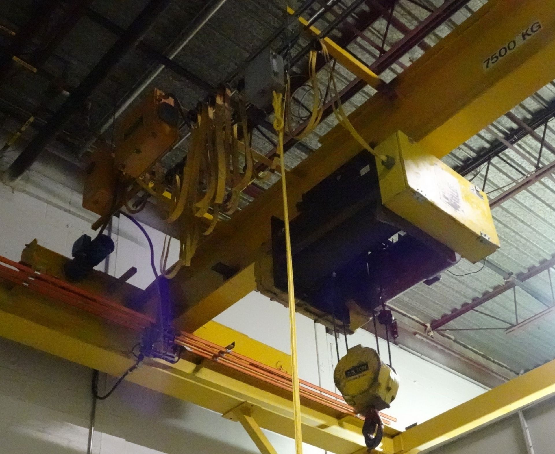 NELSON 7.5 TON CAPACITY FREE STANDING OVERHEAD CRANE SYSTEM, 25' SPAN, 20' UNDER THE HOOK 40' - Image 5 of 9
