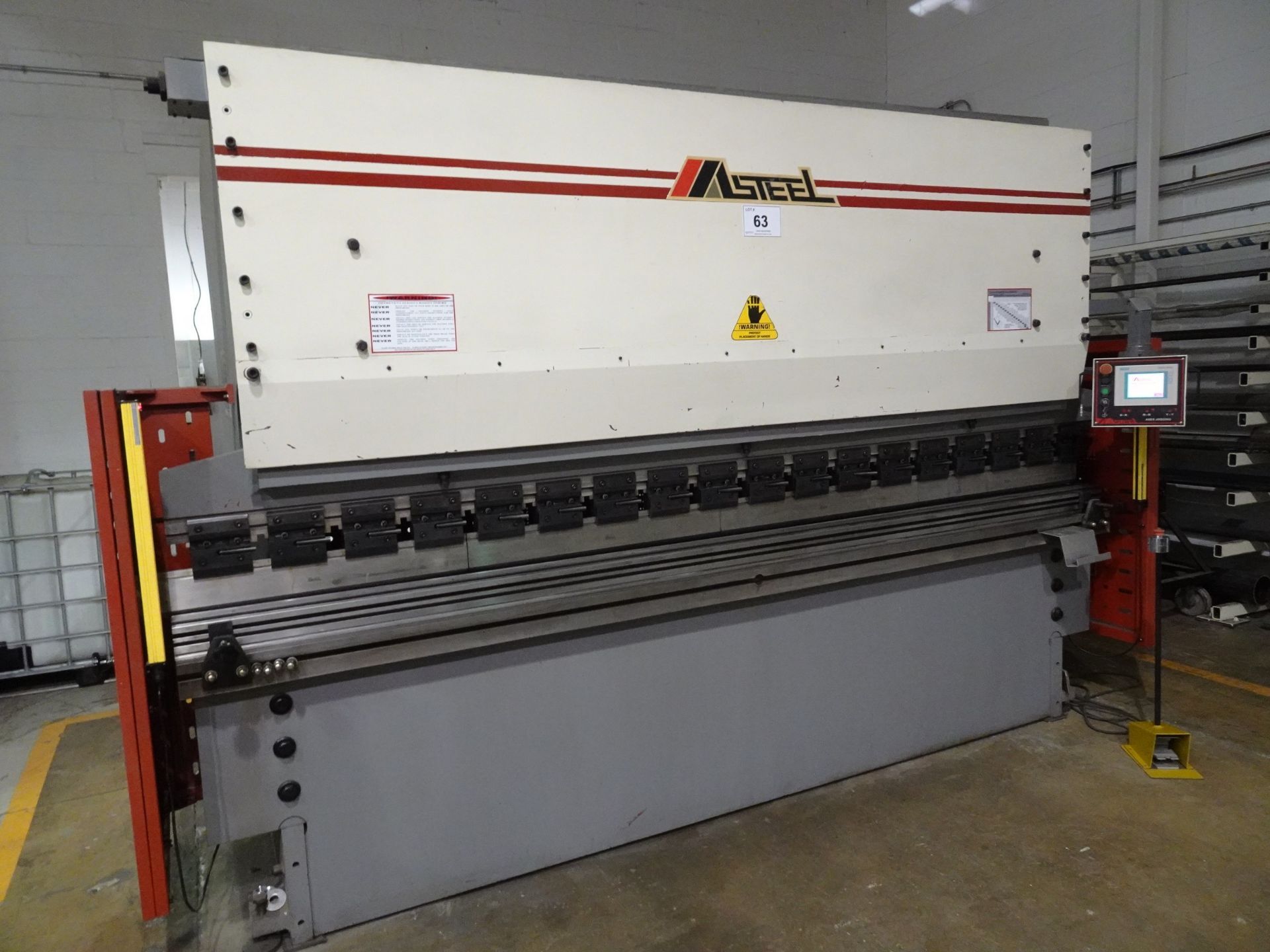 MASTEEL MODEL 12220 HYDRAULIC POWERED PRESS BRAKE, 12' X 220 TON CAPACITY, 4 WAY DIE, SIEMENS - Image 2 of 38