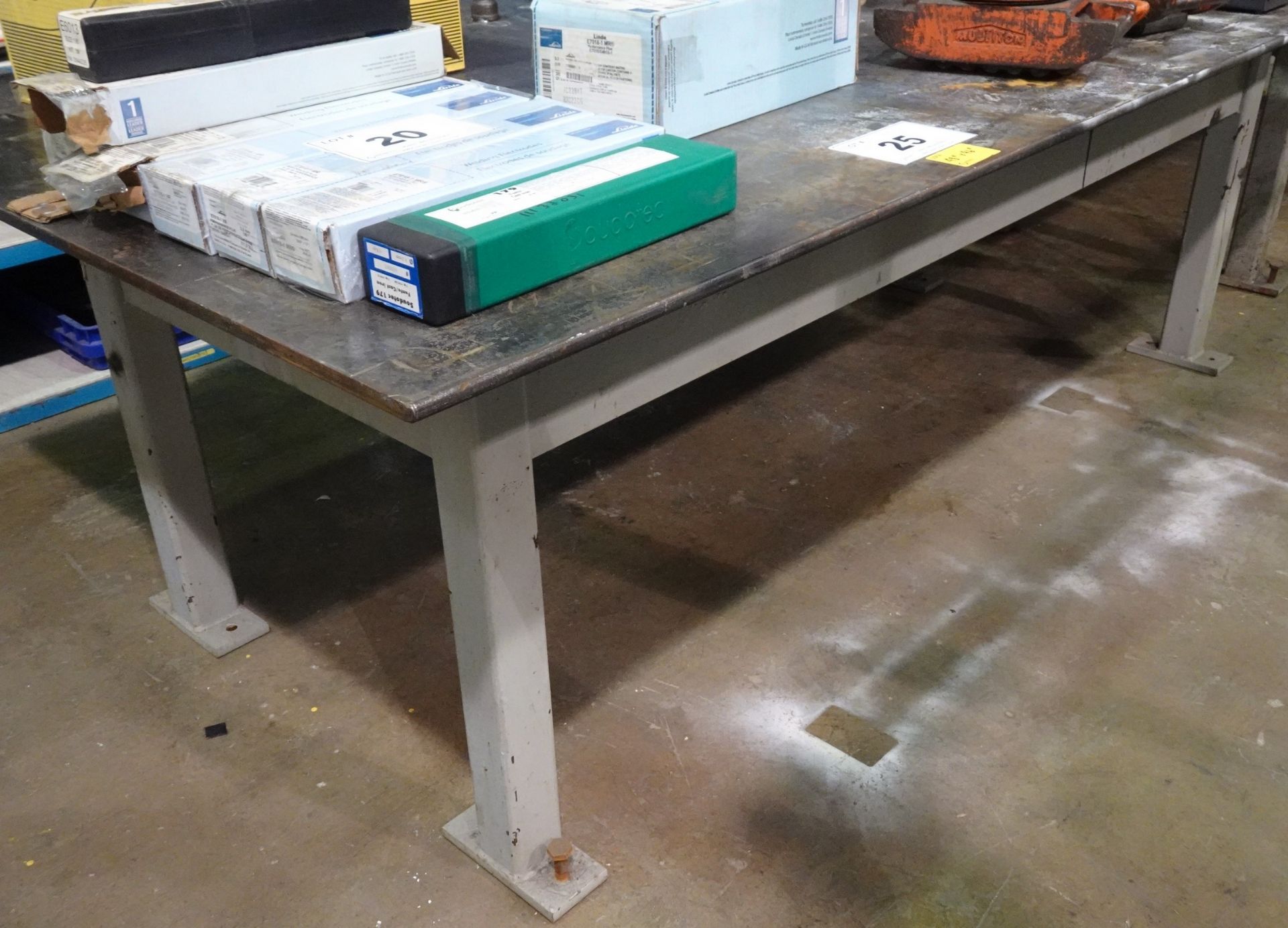 48" X 96" STEEL WORK TABLE (RIGGING FEE $80)