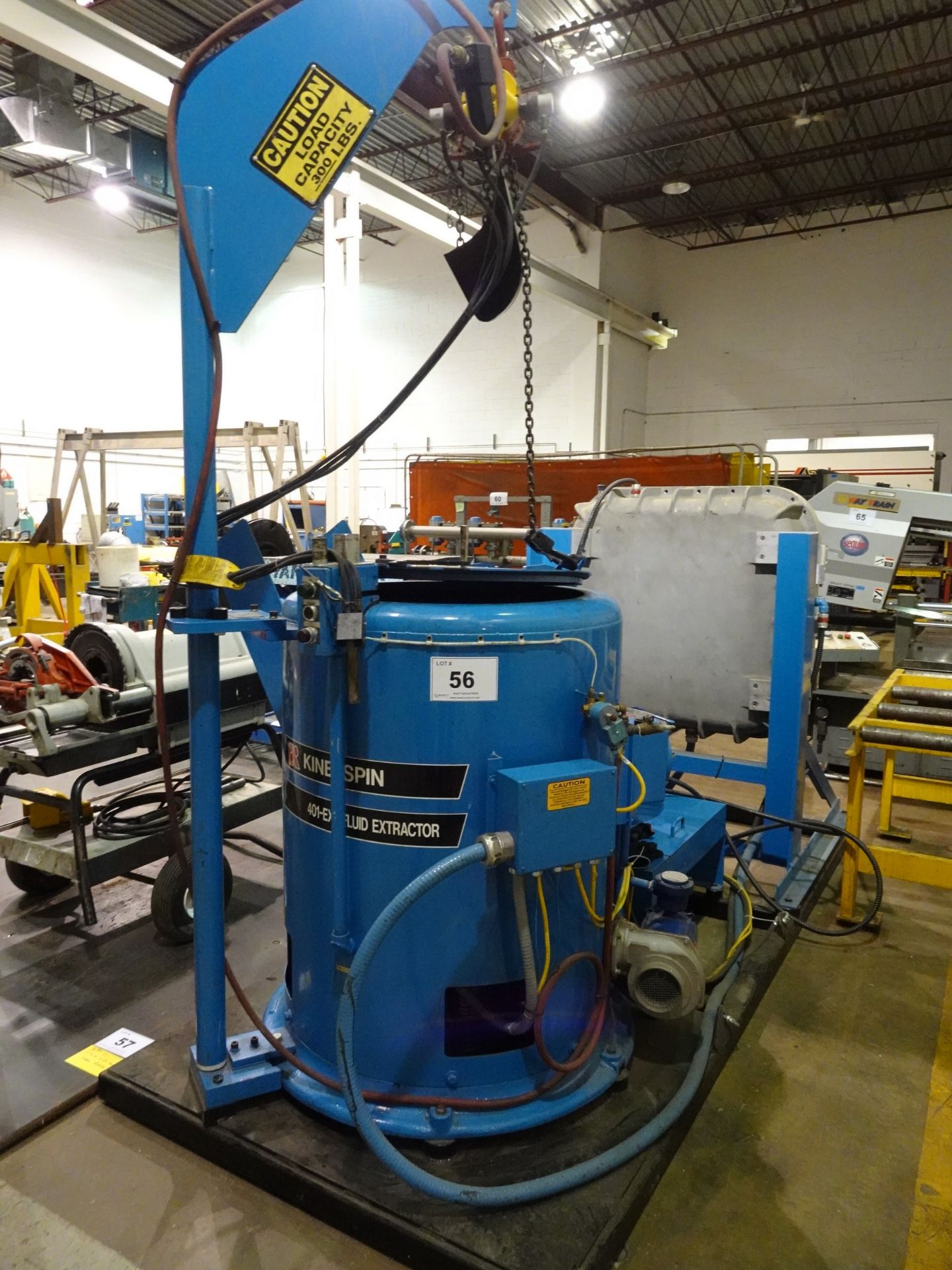 KINE-SPIN MODEL 401-EXP FLUID EXTRACTOR SYSTEM SKID MOUNTED, 3/60/575 VOLTS, S/N 4010328-EXP (