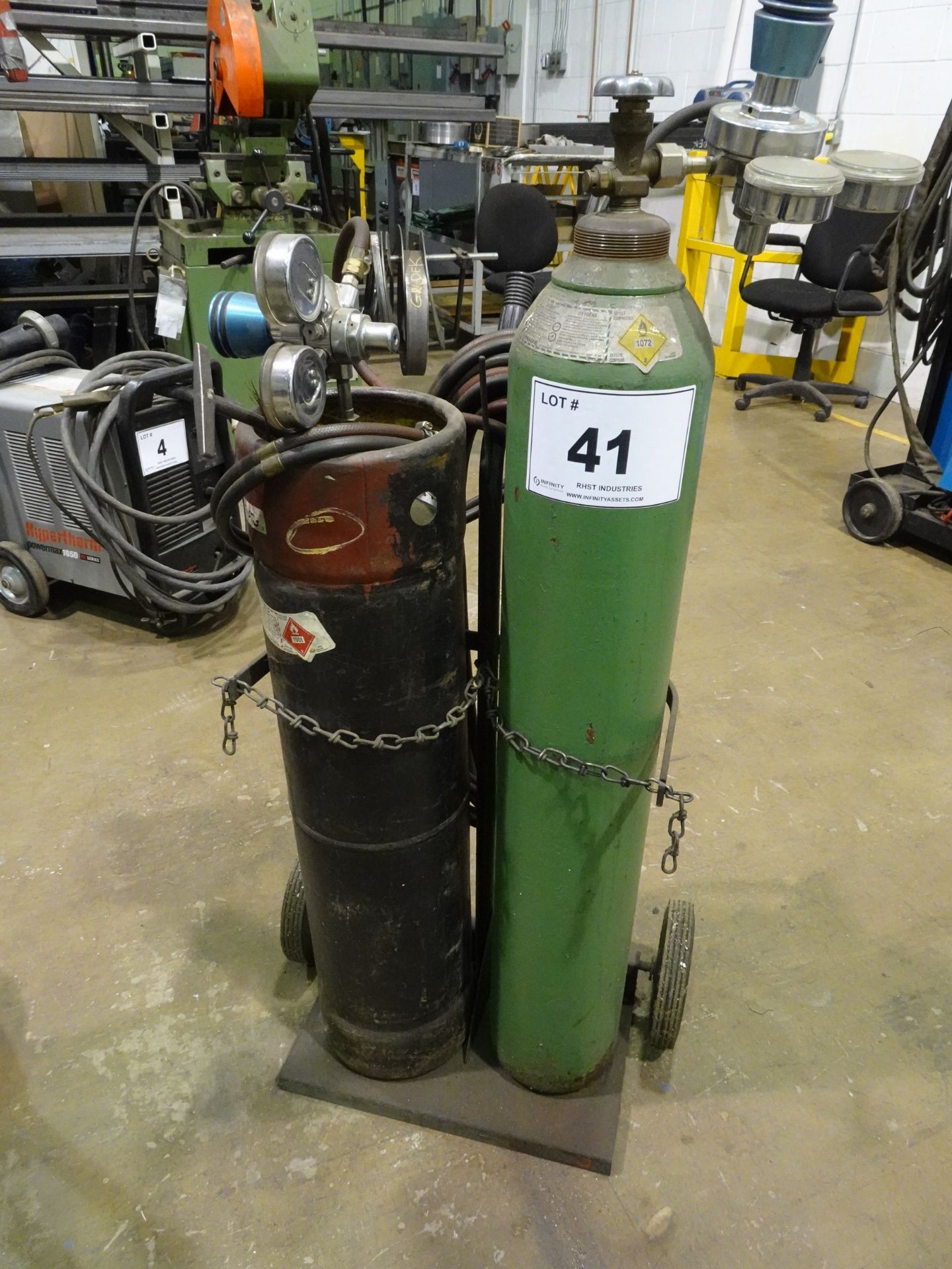 O/A CART C/W GAUGES (NO TORCH OR CYLINDERS) (RIGGING FEE $10)