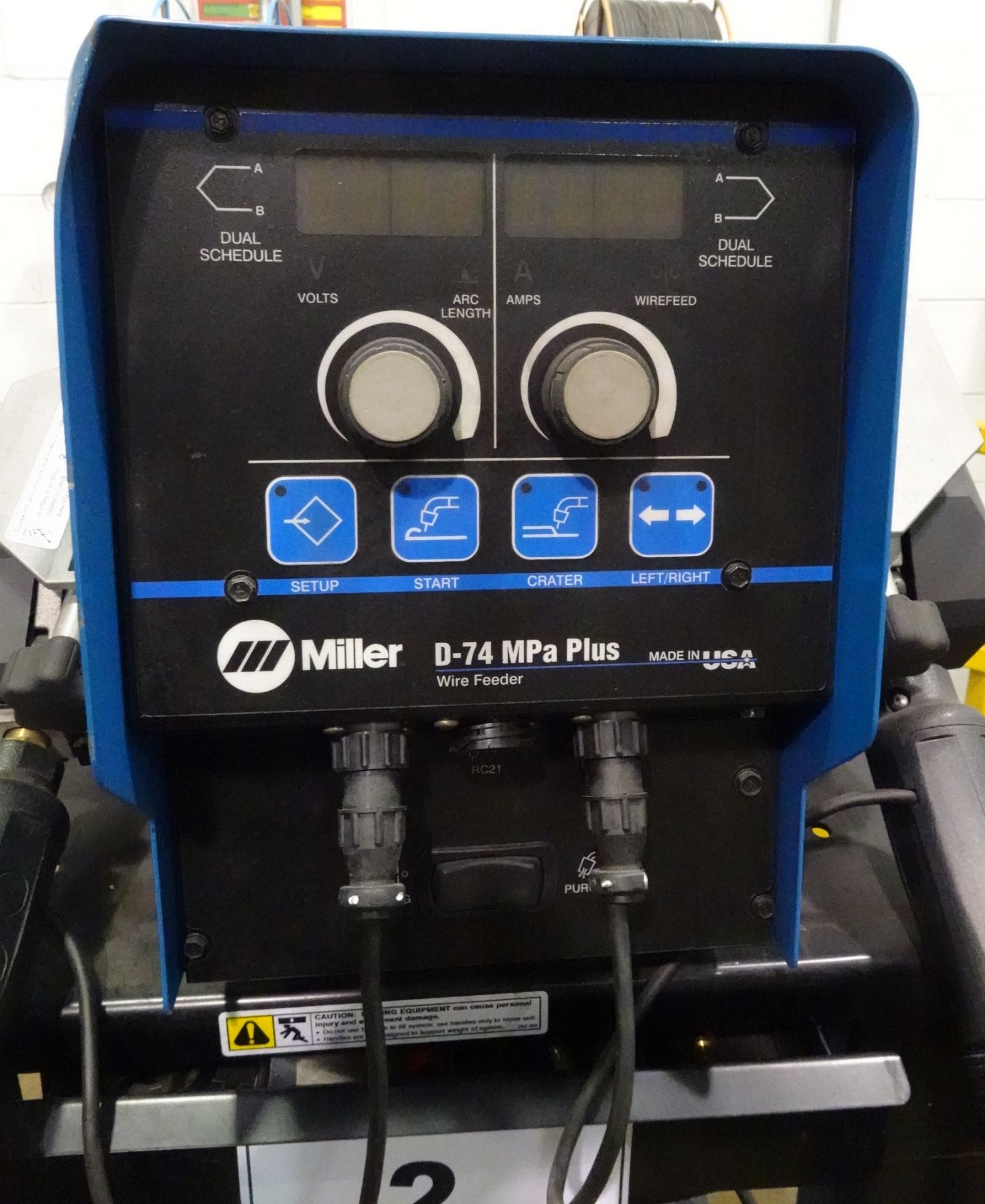 MILLER INVISION 352 MPA AUTO-LINE WELDER C/W MILLER D-74 MPA PLUS TWIN HEAD WIRE FEEDER, S/N - Image 6 of 9