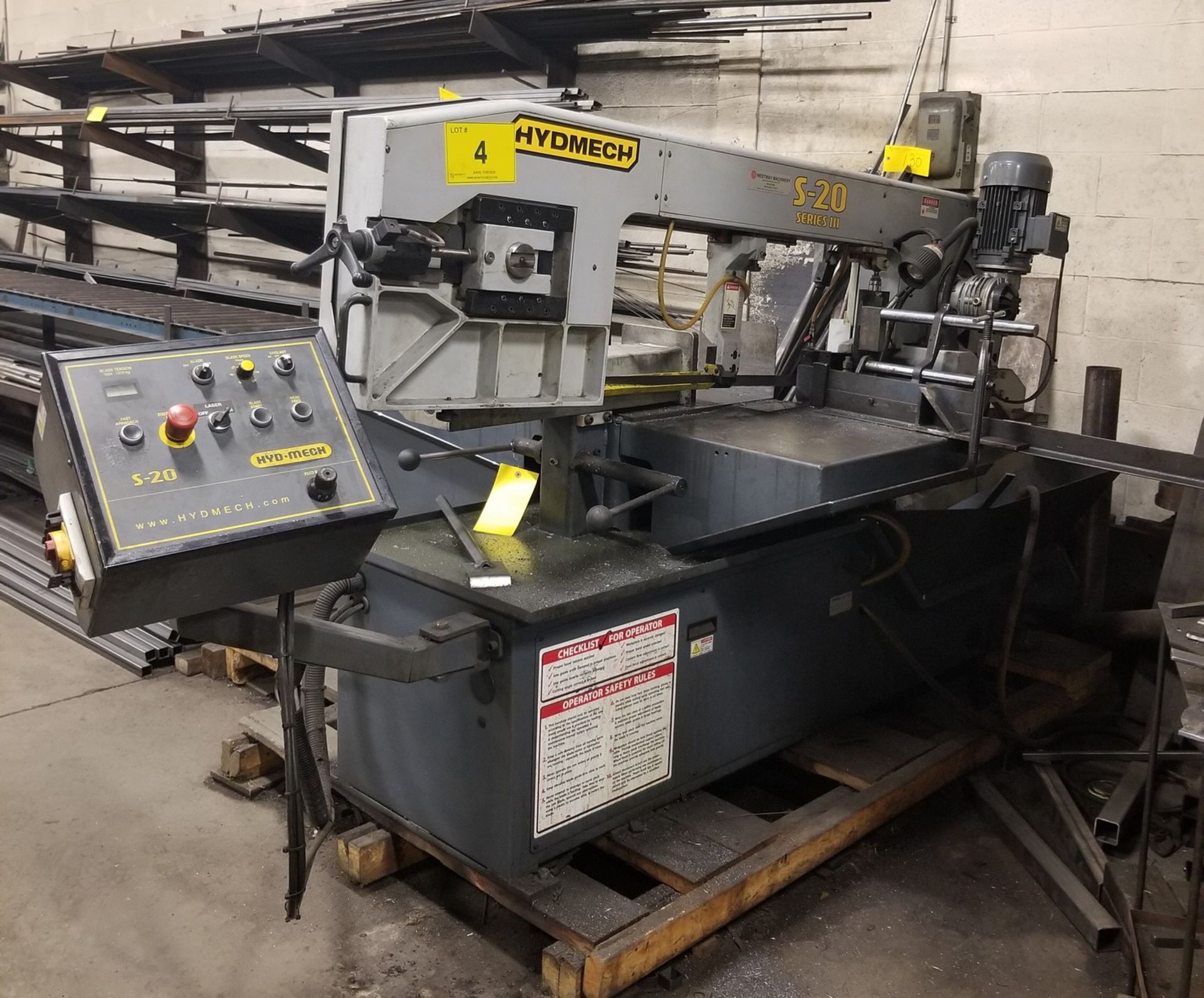 2007 HYD-MECH S-20M SERIES III HORIZONTAL BANDSAW - SN: 6807141853