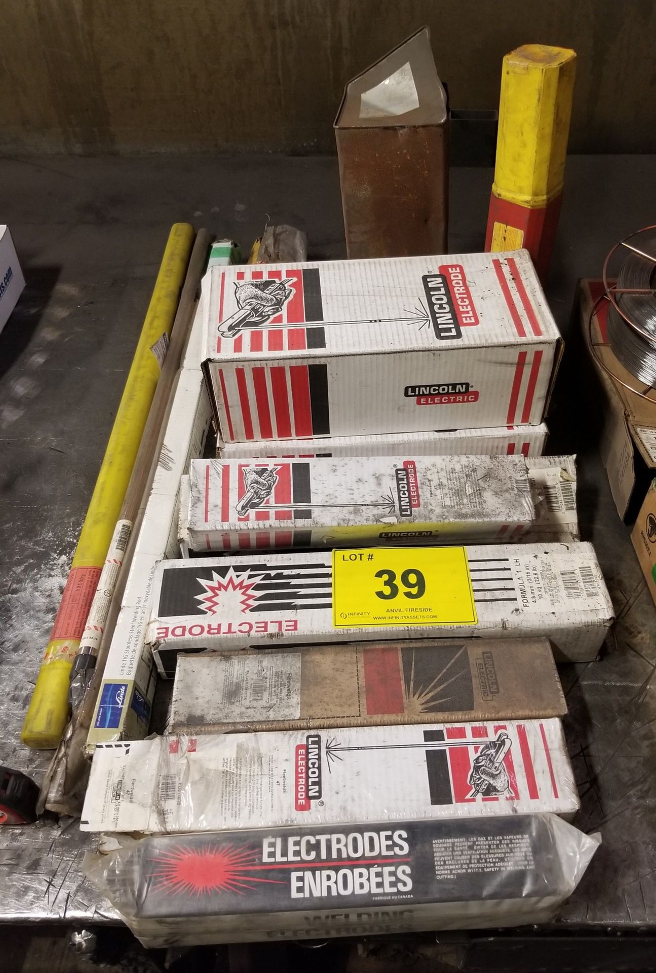 LOT OF ASSORTED WELDING RODS