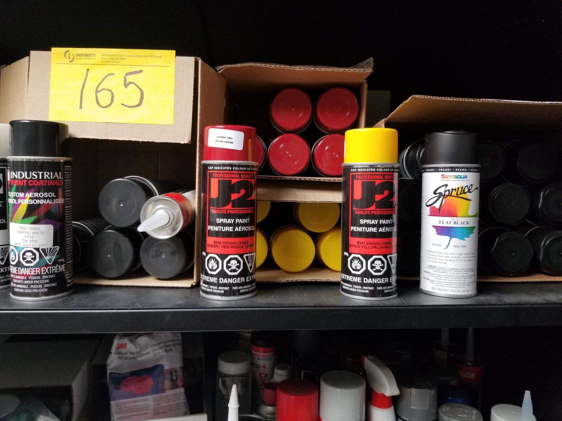 LOT OF ASSORTED PAINTS, ADHESIVES, BRUSHES, SPRAYS ETC. - Image 3 of 5