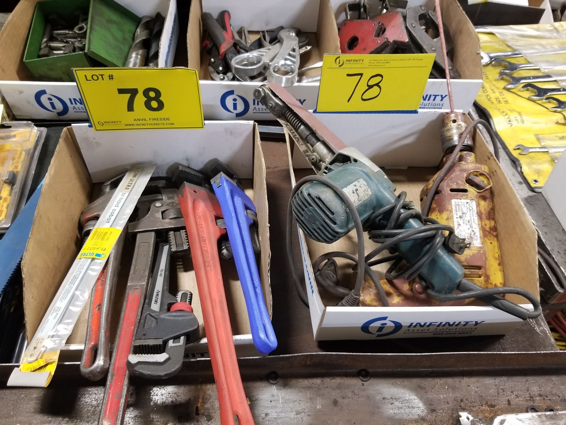 LOT OF PIPE WRENCHES, VISE GRIPS, DRILLS ETC - Image 5 of 5