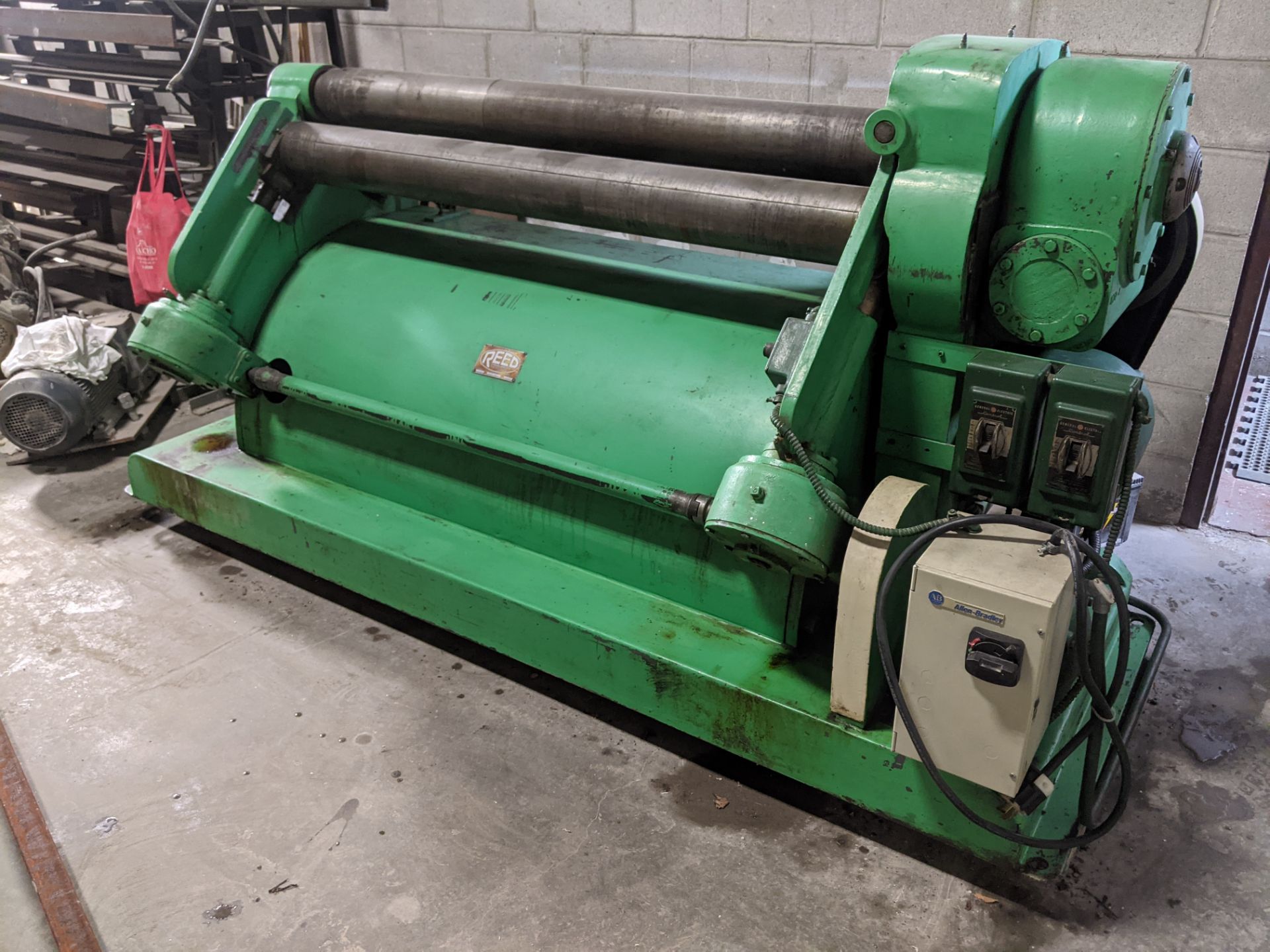 REED 605 ELECTRIC PLATE ROLLS, 60" X 1/4" CAP., S/N 53J1404, MACHINE #315 (LOCATED AT 47 ST. REGIS