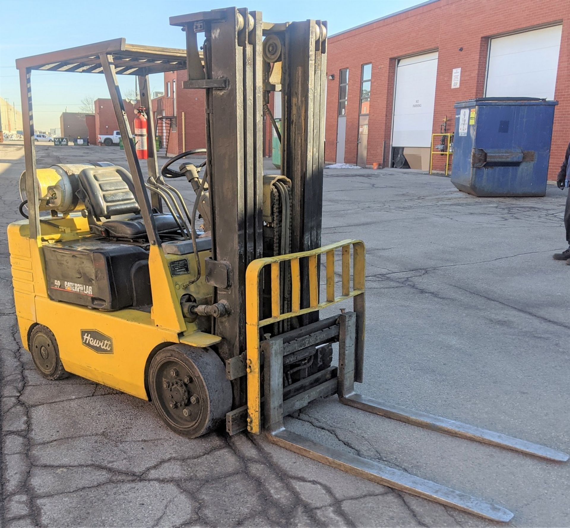 CATERPILLAR GC25 PROPANE FORKLIFT, 4,700LB CAP., 190” MAX LIFT, 3-STAGE MAST, SIDE SHIFT, S/N - Image 3 of 12