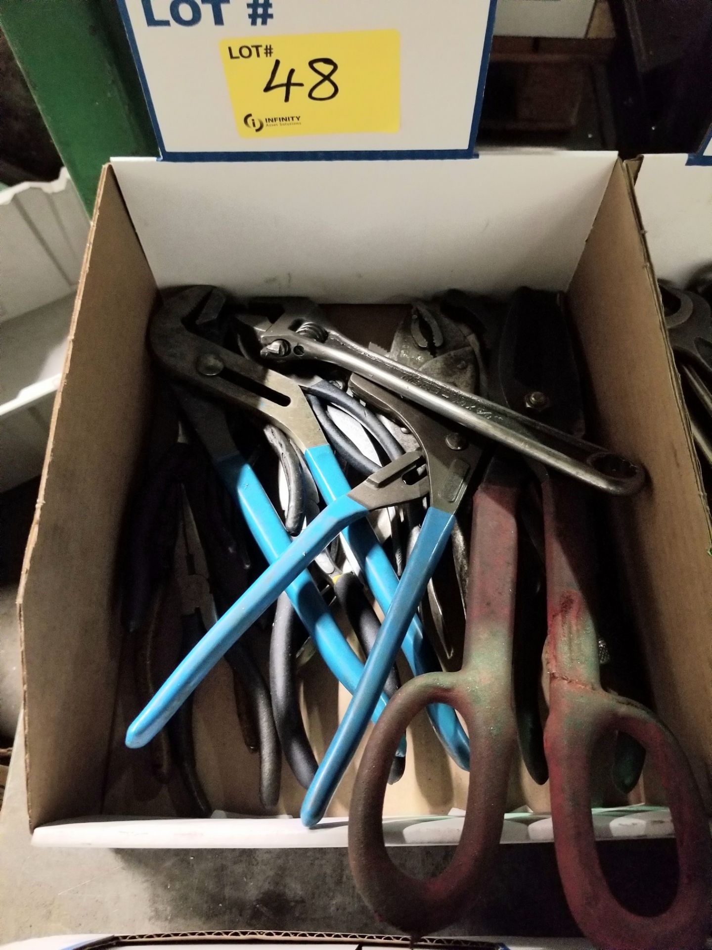 LOT - (4) BOXES FILES, SCREW DRIVERS, PLIERS , ETC - Image 5 of 5