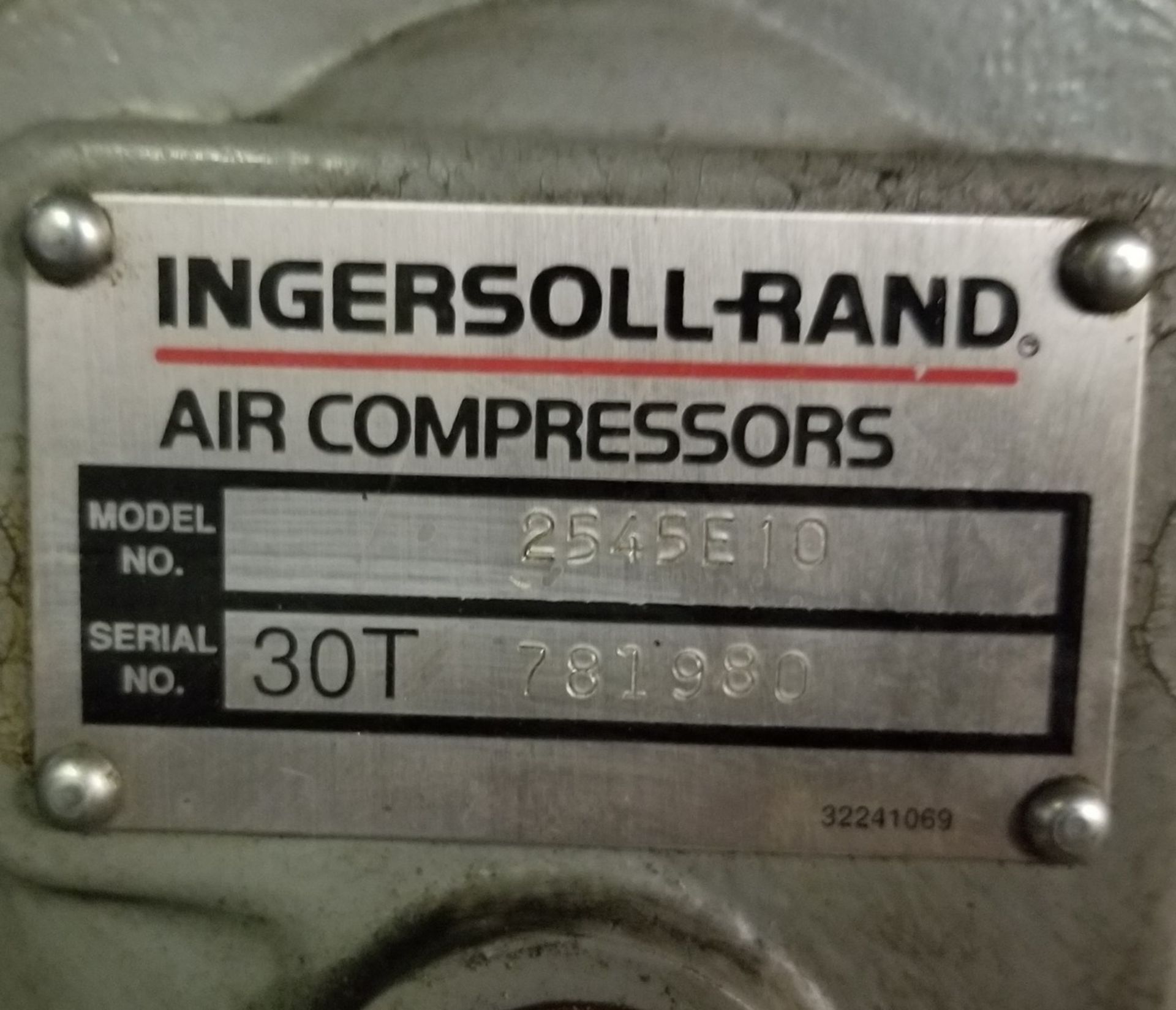 INGERSOL RAND 10HP AIR COMPRESSOR. S/N: 30T 781980 - Image 3 of 3