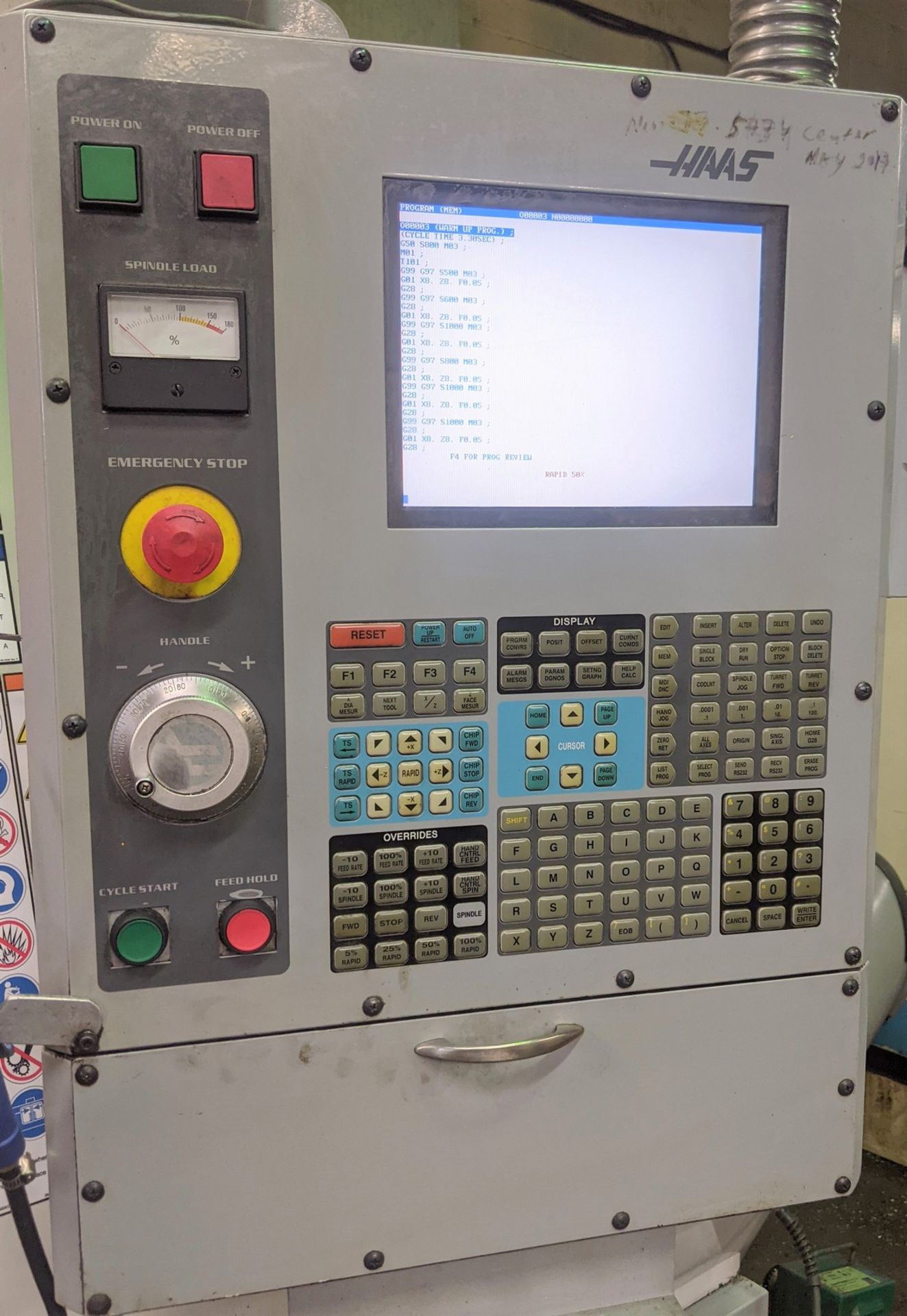 2005 HAAS SL-30T CNC LATHE, CNC CONTROL, 10” 3-JAW CHUCK, TAILSTOCK, TOOL PRESETTER, 12-STATION - Image 13 of 27