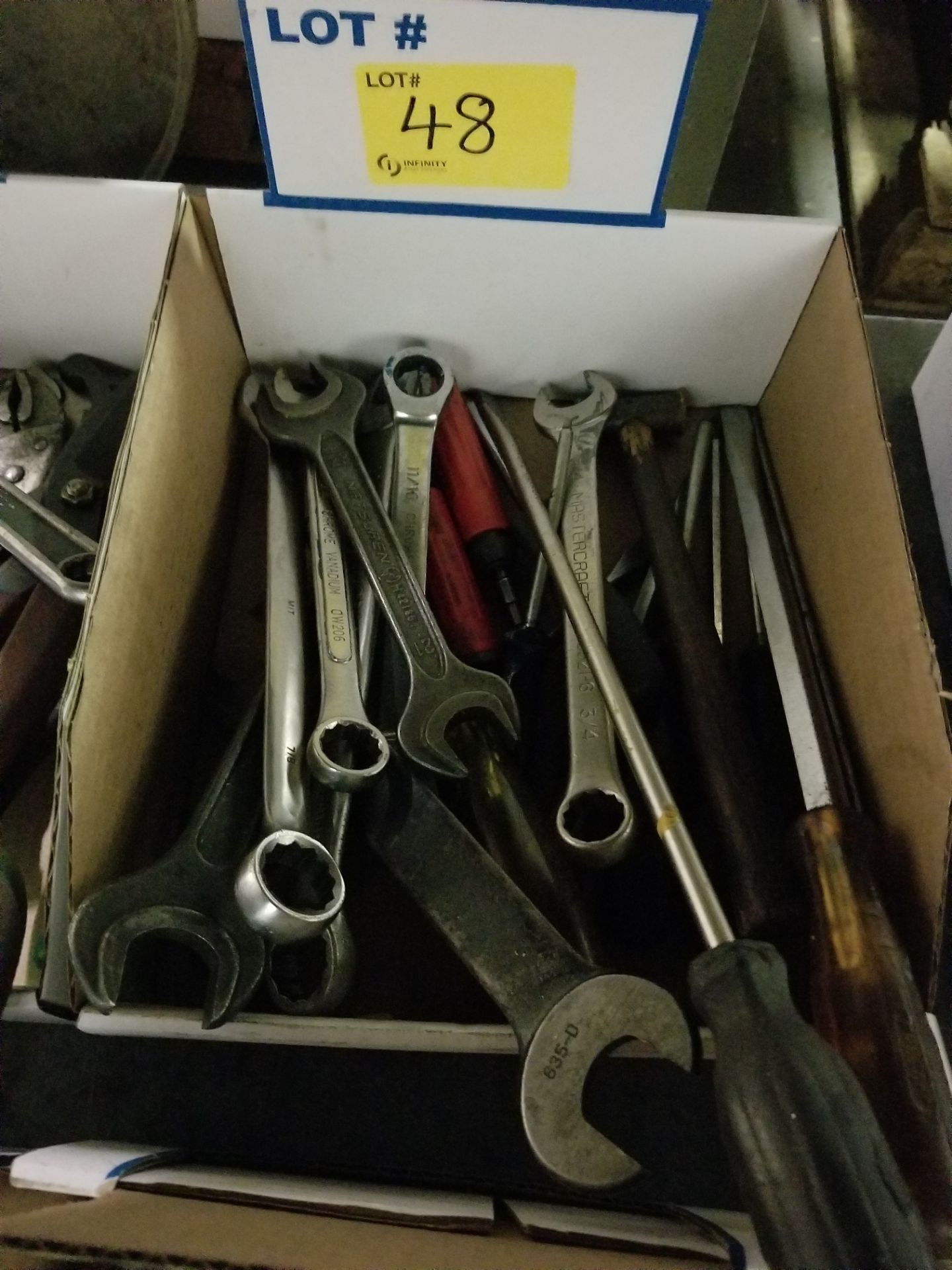 LOT - (4) BOXES FILES, SCREW DRIVERS, PLIERS , ETC - Image 4 of 5