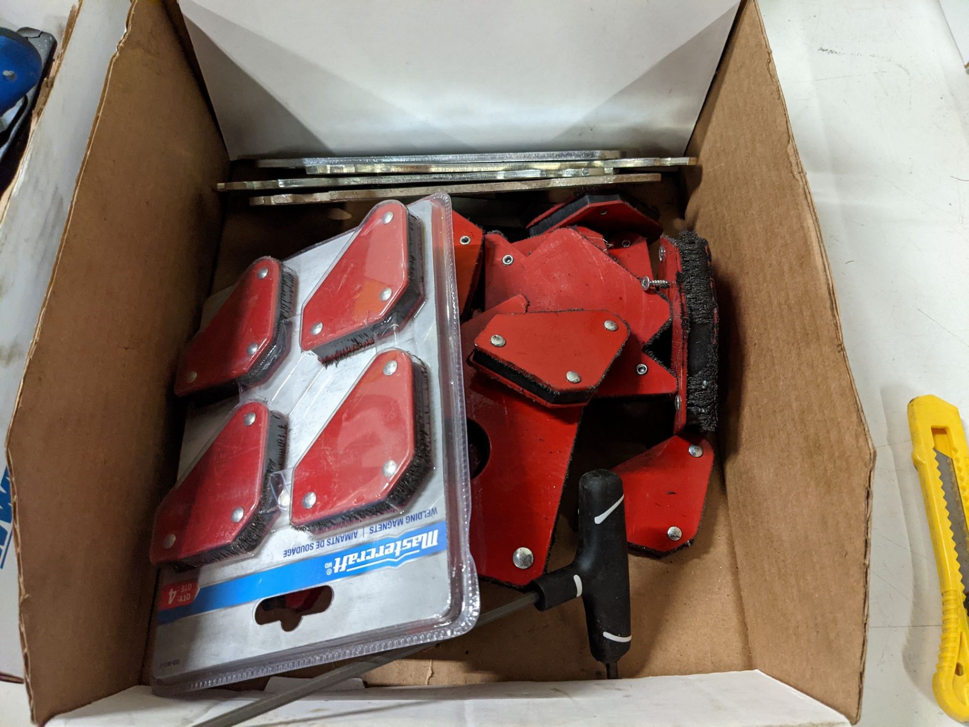 LOT PIPE WRENCHES, MAGNETS, WIRE CUTTERS, PLIERS, EC. (4 BOXES) - Image 2 of 5