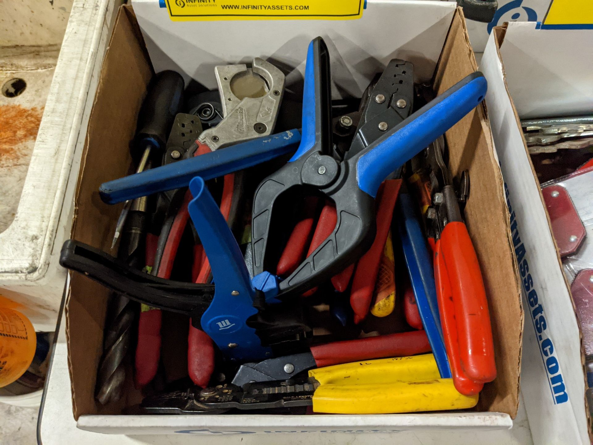 LOT PIPE WRENCHES, MAGNETS, WIRE CUTTERS, PLIERS, EC. (4 BOXES) - Image 3 of 5