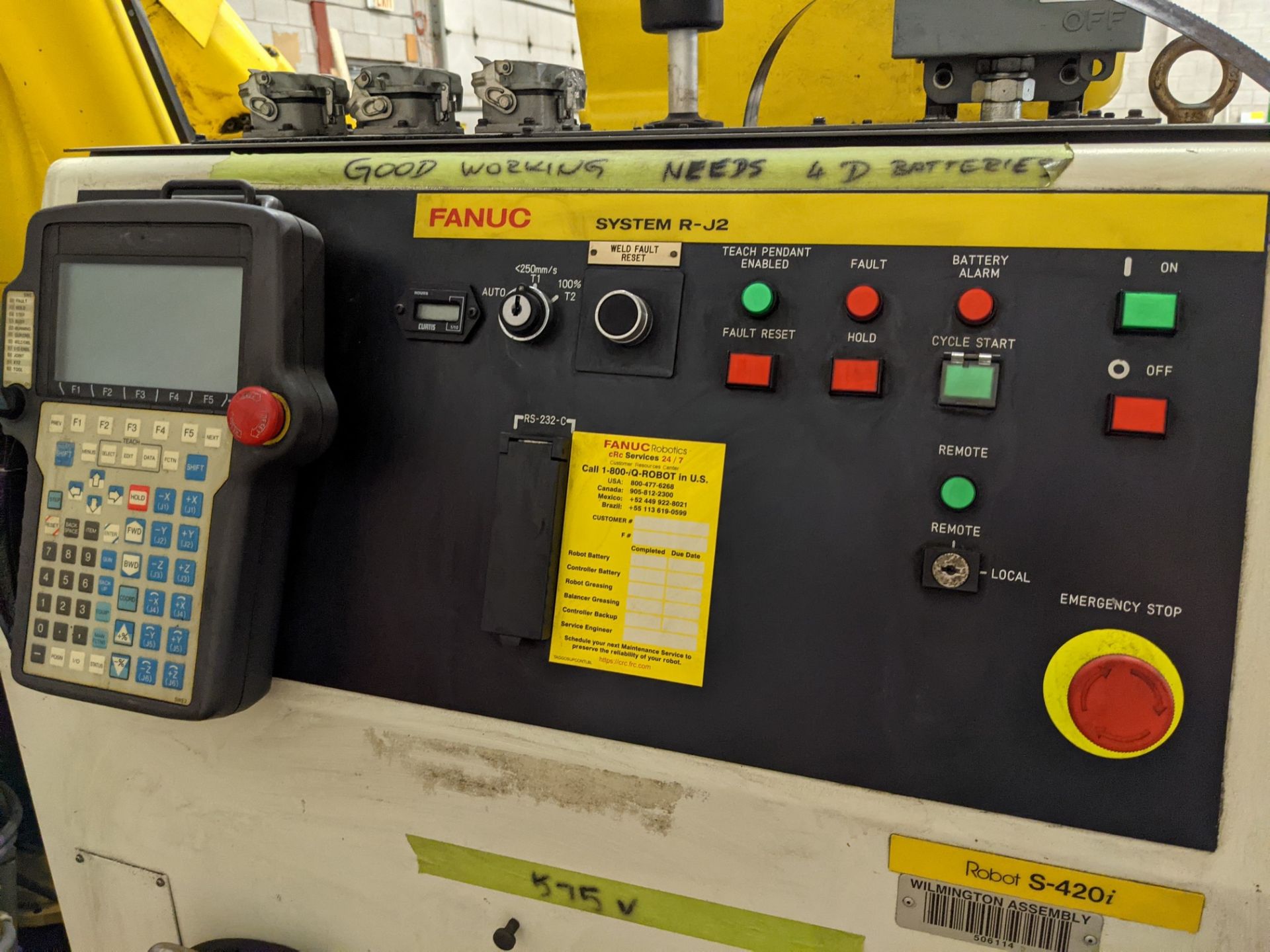 FANUC S-420IW ROBOT W/ FANUC SYSTEM R-J2 S-420I CONTROLLER, TYPE A05B-2351-B008, S/N E97900176 W/ - Image 2 of 7