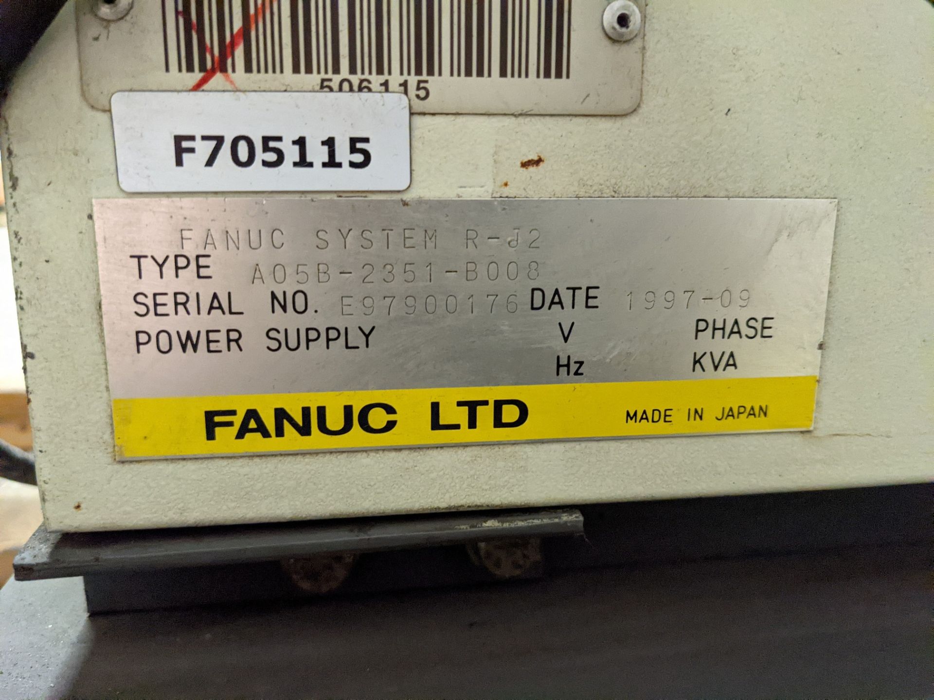 FANUC S-420IW ROBOT W/ FANUC SYSTEM R-J2 S-420I CONTROLLER, TYPE A05B-2351-B008, S/N E97900176 W/ - Image 4 of 7