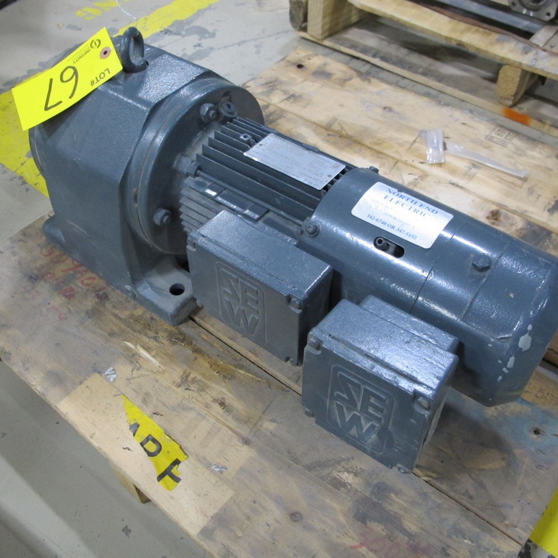 SEW EURODRIVE SERVO MOTOR R75DT80N-4BM/TF/VS, 0.75KW, 1,680/32 RPM W/ GEARBOX/REDUCER (NORTHWEST - Image 3 of 3