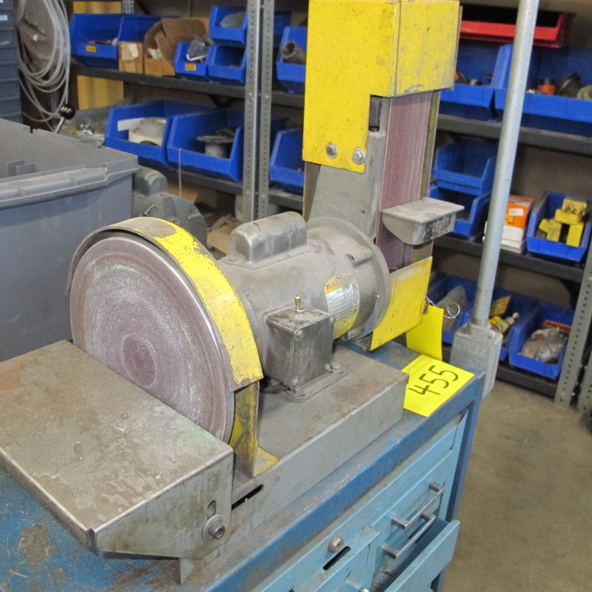 KALAMAZOOR INDUSTRIES BALDOR 1/2HP 10" DISC / 4" BELT SANDER (MACHINE SHOP) - Image 2 of 2