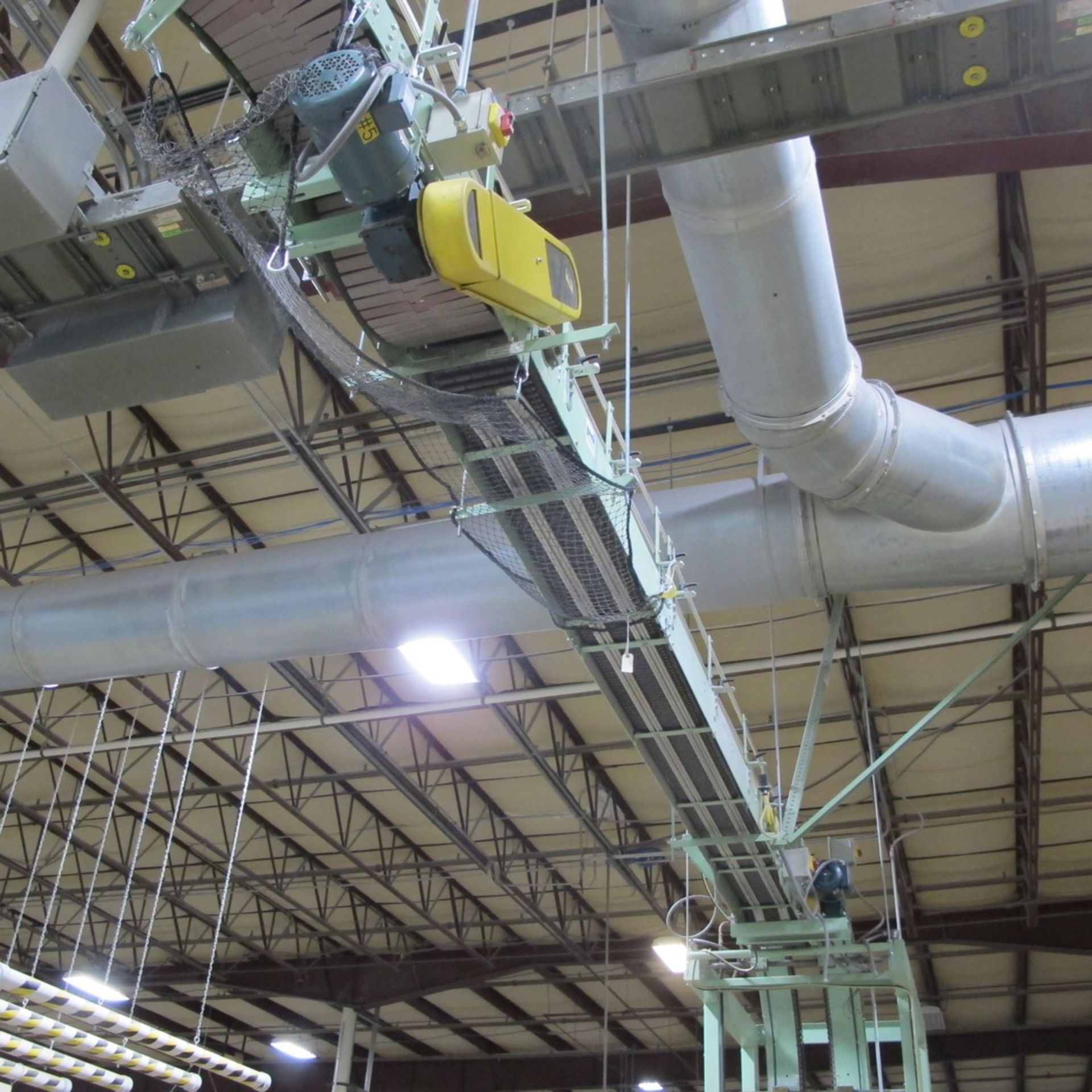 PACK AIR ASSEMBLY INC. POWERED ELEVATOR BELT CONVEYOR, APPROX. 50'L X 12"W W/ HANGERS (TOWEL T1) - Image 3 of 3