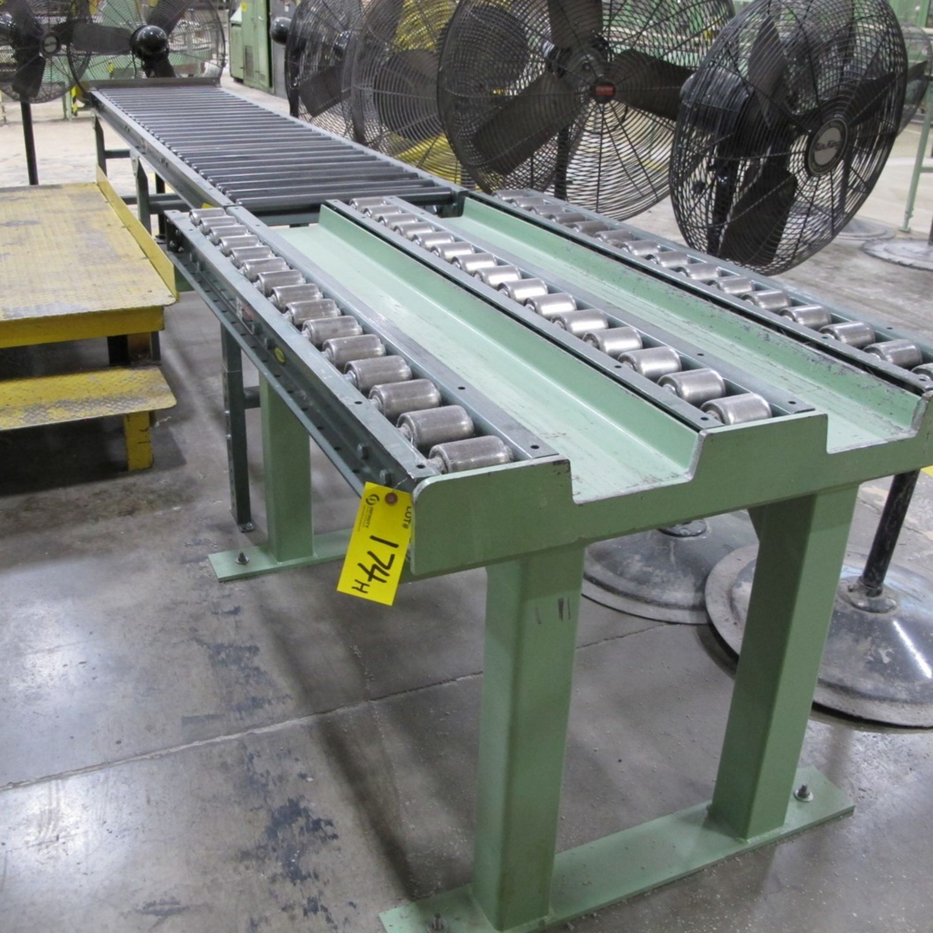 LOT OF (3) METAL POWERED ROLLER CONVEYORS INCLUDING HYTROL 38"W X 5'L, HYTROL 26"W X 10'L, 21"W X - Image 3 of 3