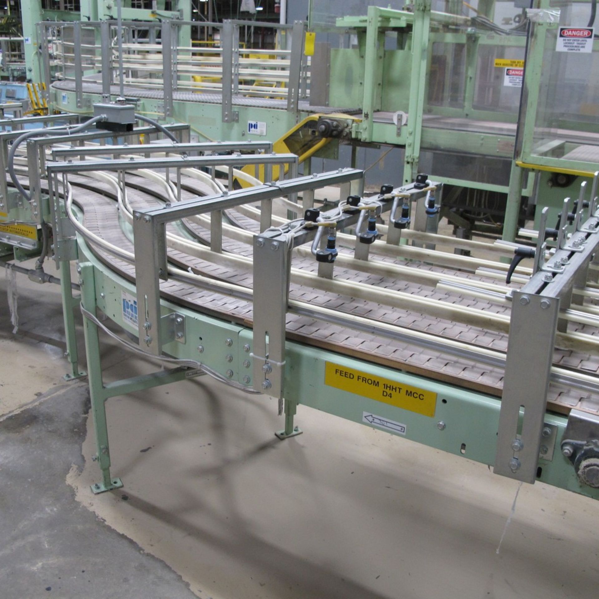 PACK AIR ASSEMBLY INC. APPROX. 10'L X 28"W 4-LANE POWERED BELT CONVEYOR, 4-1/2"W BELTS W/ - Image 2 of 2