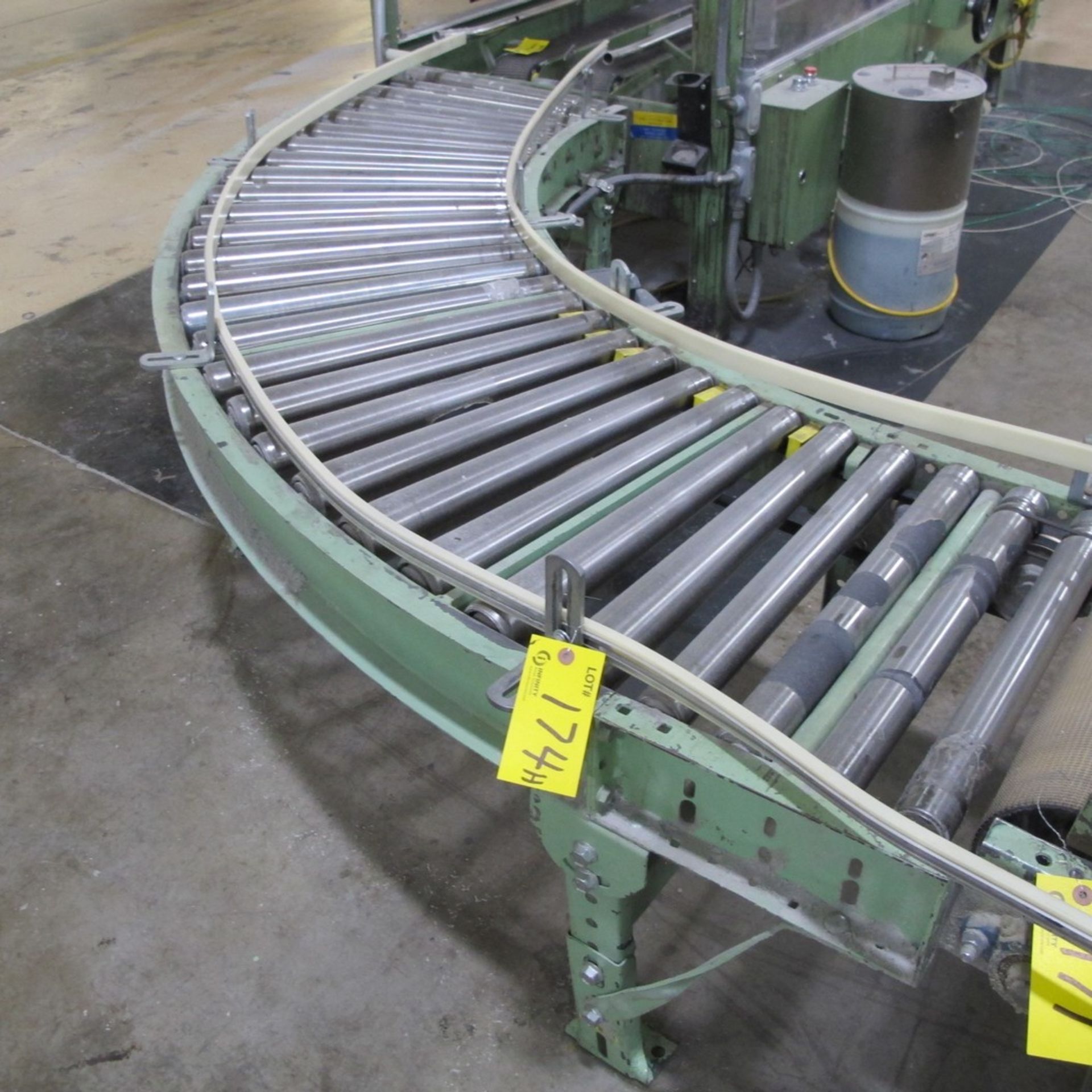 LOT OF (3) METAL POWERED ROLLER CONVEYORS INCLUDING HYTROL 38"W X 5'L, HYTROL 26"W X 10'L, 21"W X