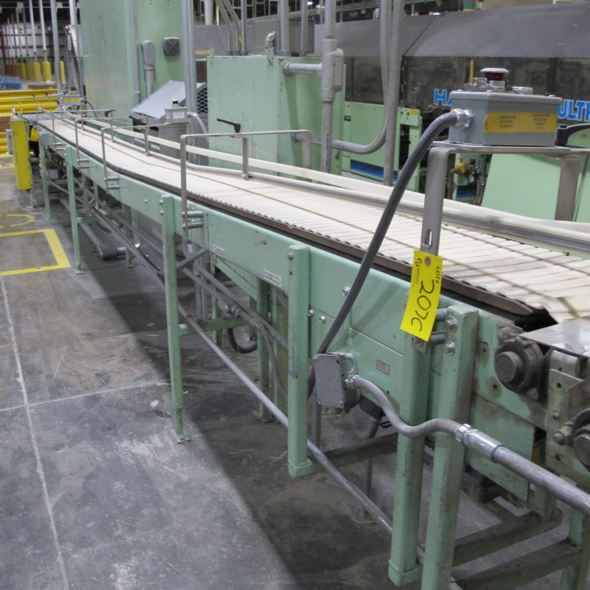 PACK AIR INC. APPROX. 20'L X 12"W POWERED BELT CONVEYOR W/ CONTROL CABINET, AB SLC504 PLC (TOWEL - Image 2 of 3