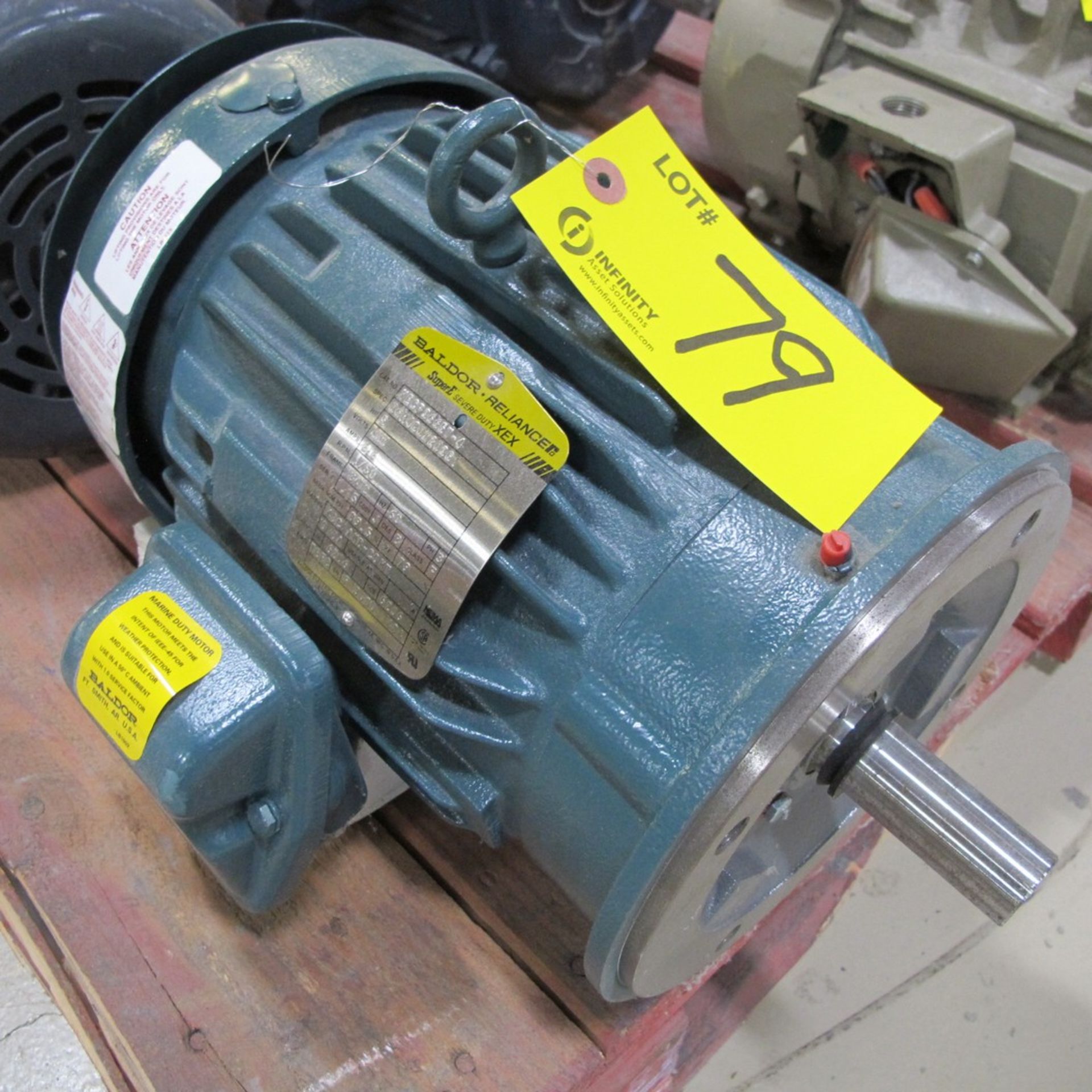 BALDOR RELIANCE SUPER E SEVERE DUTY XEX MOTOR, 5HP, 460V, 1,750 RPM, 347C FRAME (NORTHWEST PLANT)