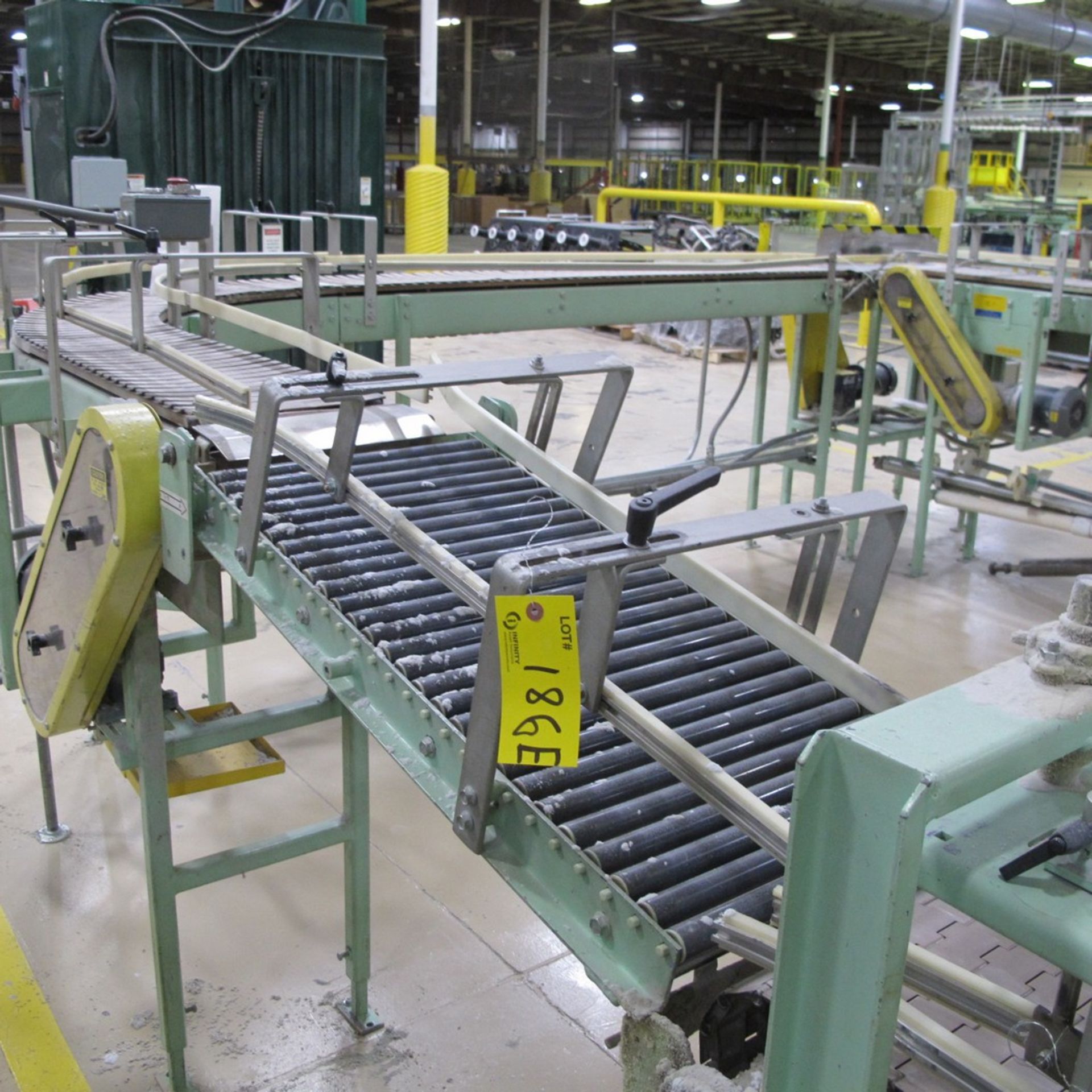 APPROX. 20'L X 12"W POWERED BELT CONVEYOR W/ CONTROLS AND GATE (BATH B4)