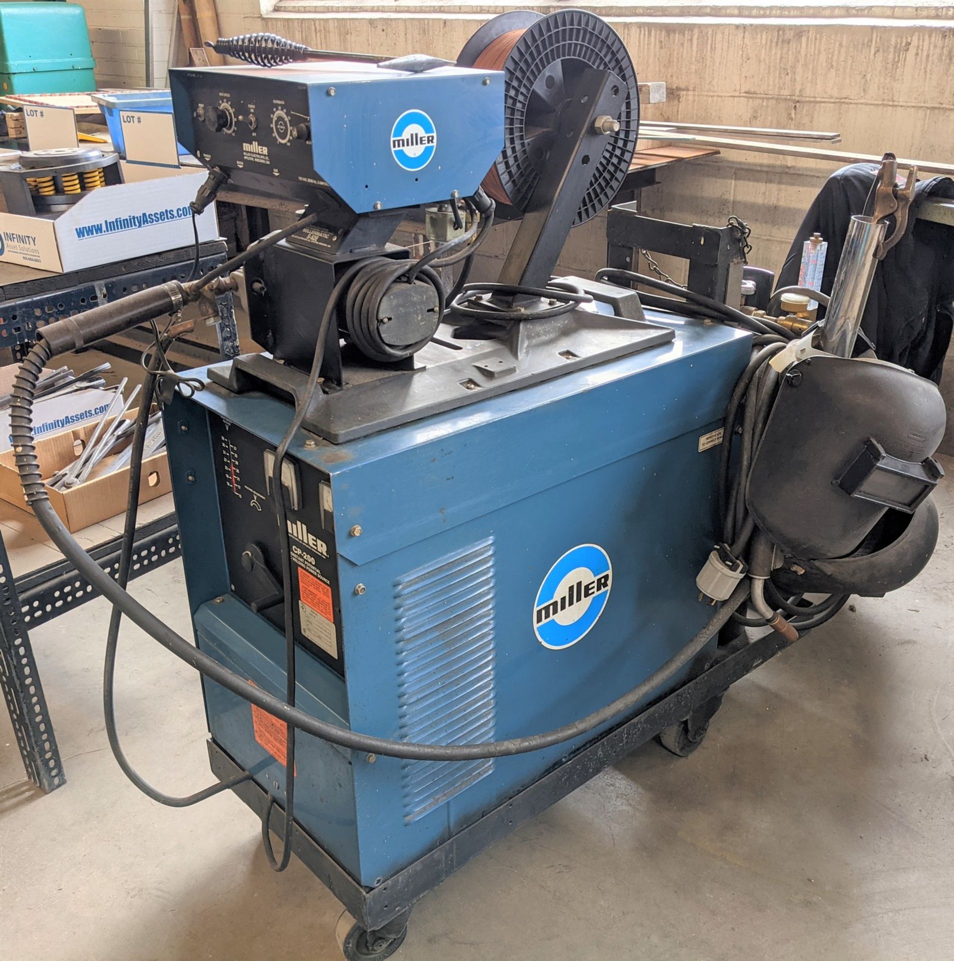 MILLER CP-200 WELDER, S/N: JF929090 W/ MILLERMATIC S-52E WIRE FEEDER S/N: JF929030