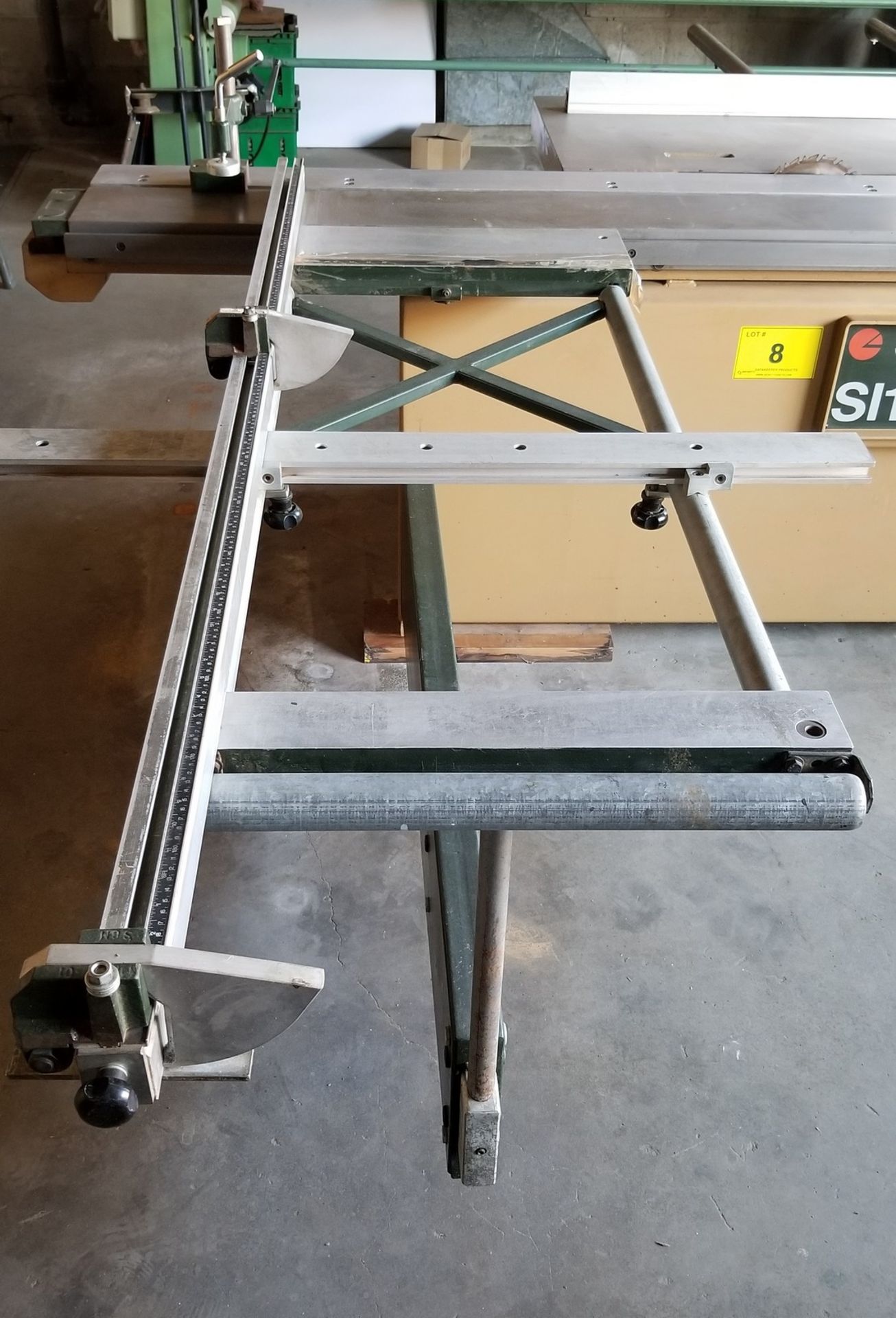 SCM SI16W SLIDING TABLE SAW, TILTING BLADE FROM 90 TO 45 DEGREES, S/N AB.11438, 1,150MM X 630MM - Image 6 of 14