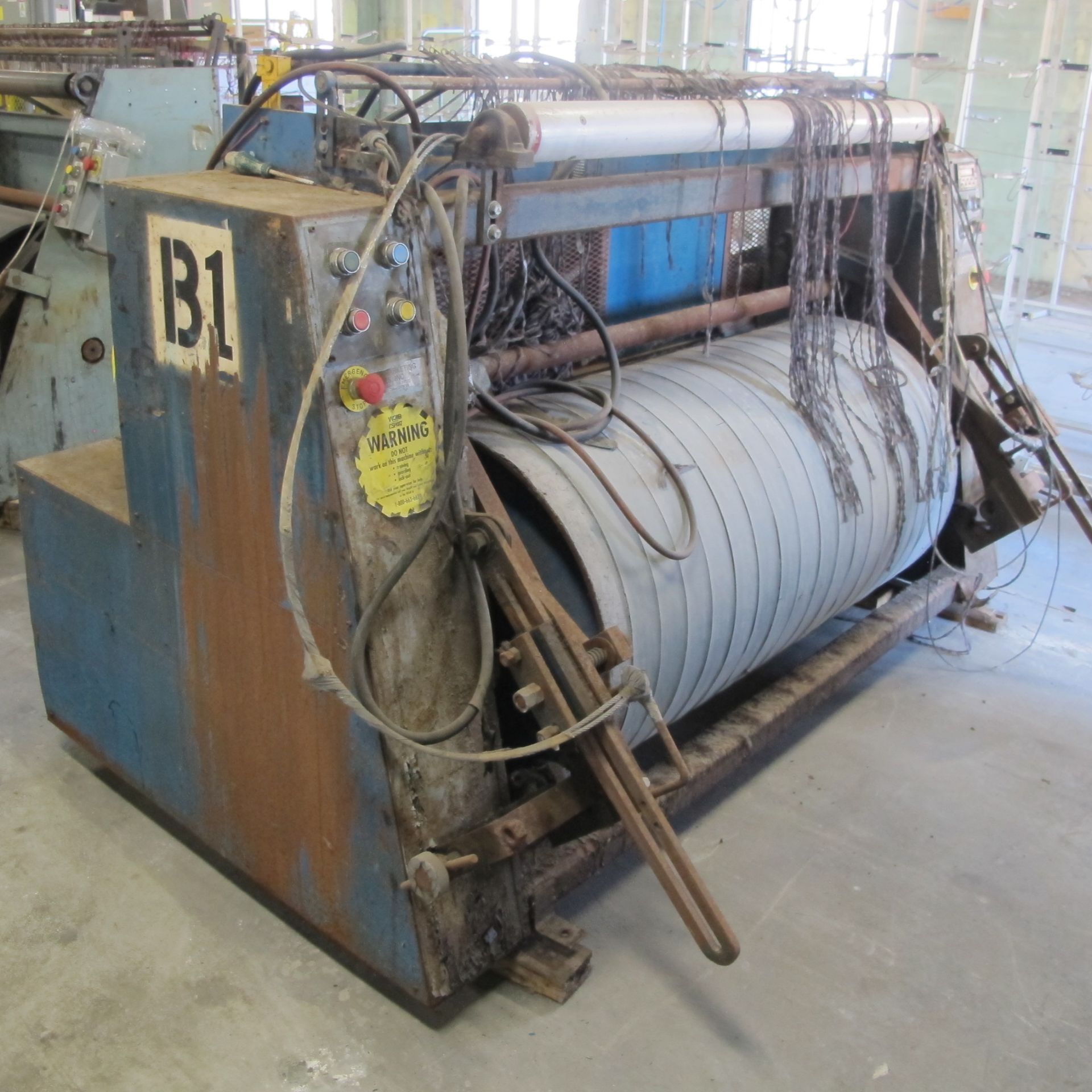 YARN BEAMING MACHINE/WARPER, 54" DRUM, CONTROL PANELS