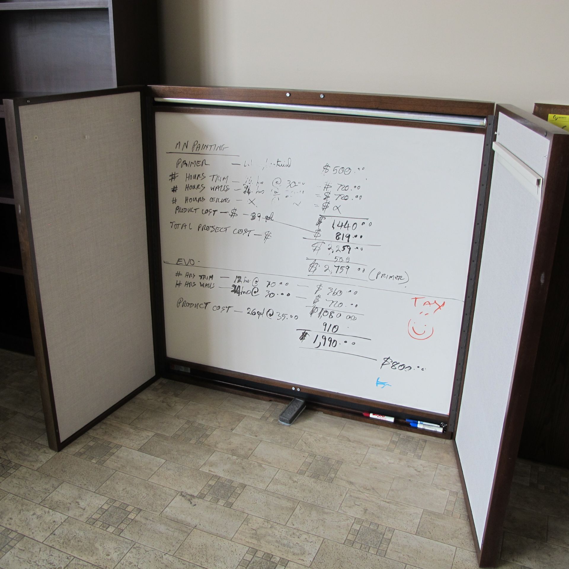 2-DOOR WHITE BOARD - Image 2 of 2